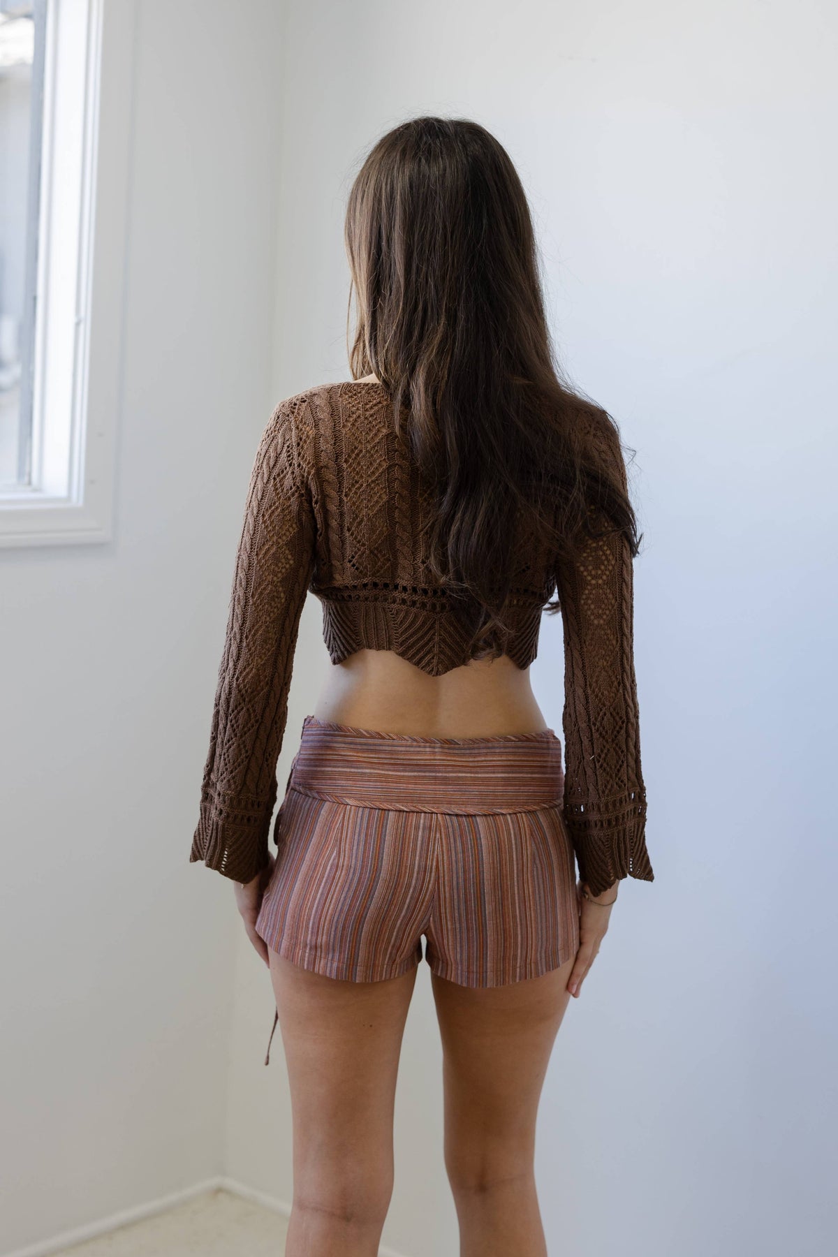 Striped Wrap Short - Red Combo
