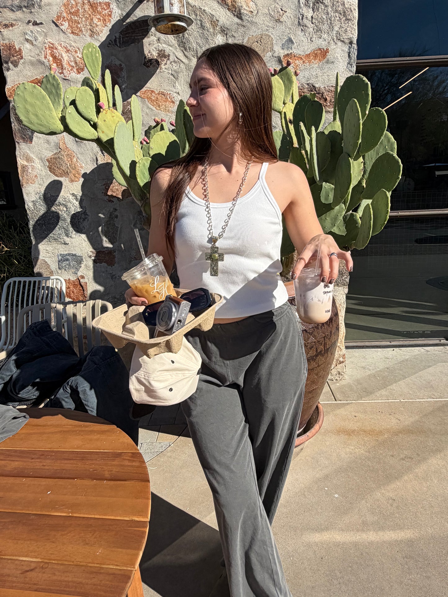 White Scoop Neck Tank