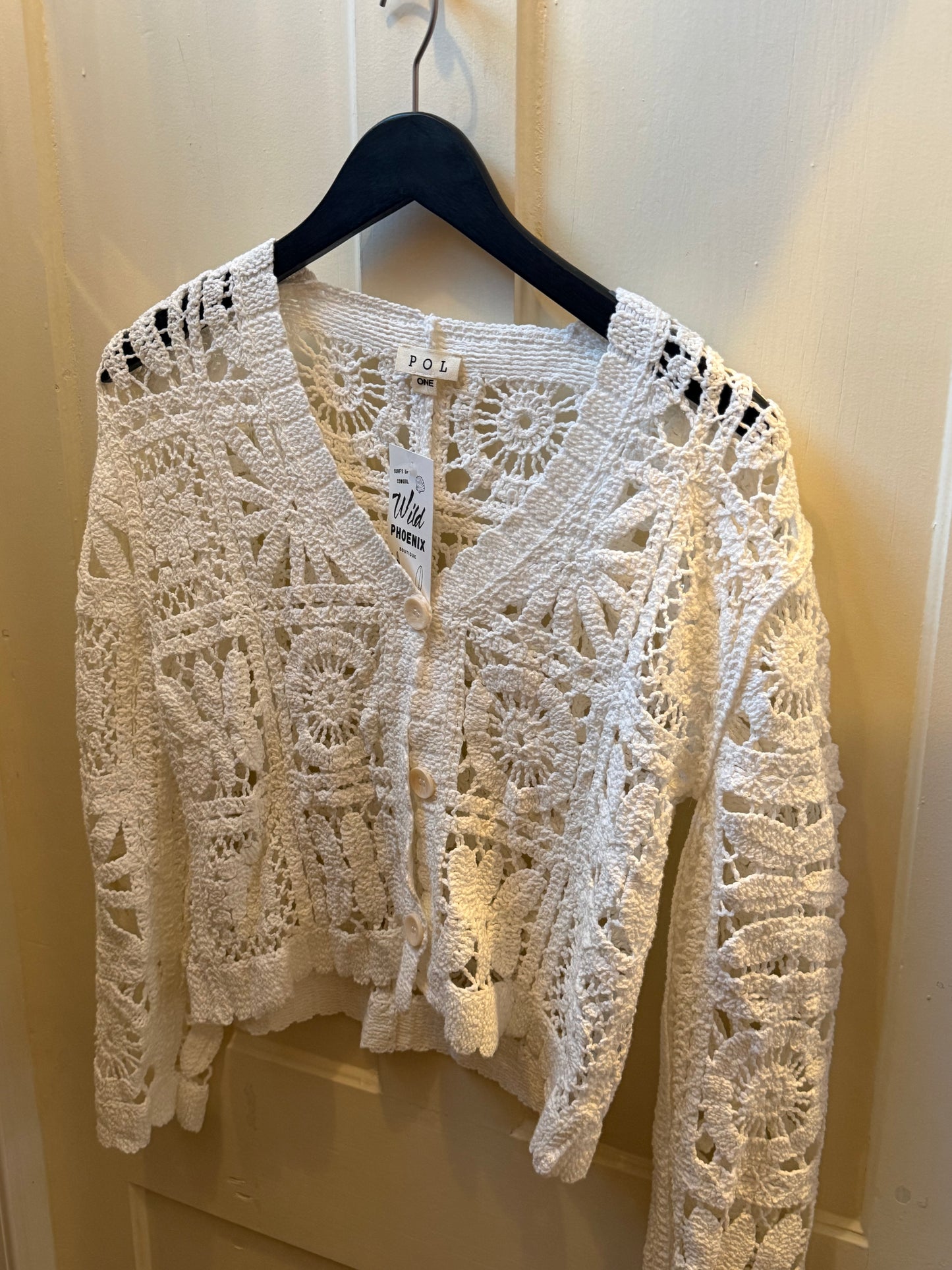 Soft Crochet Cardigan - Off White RESTOCK