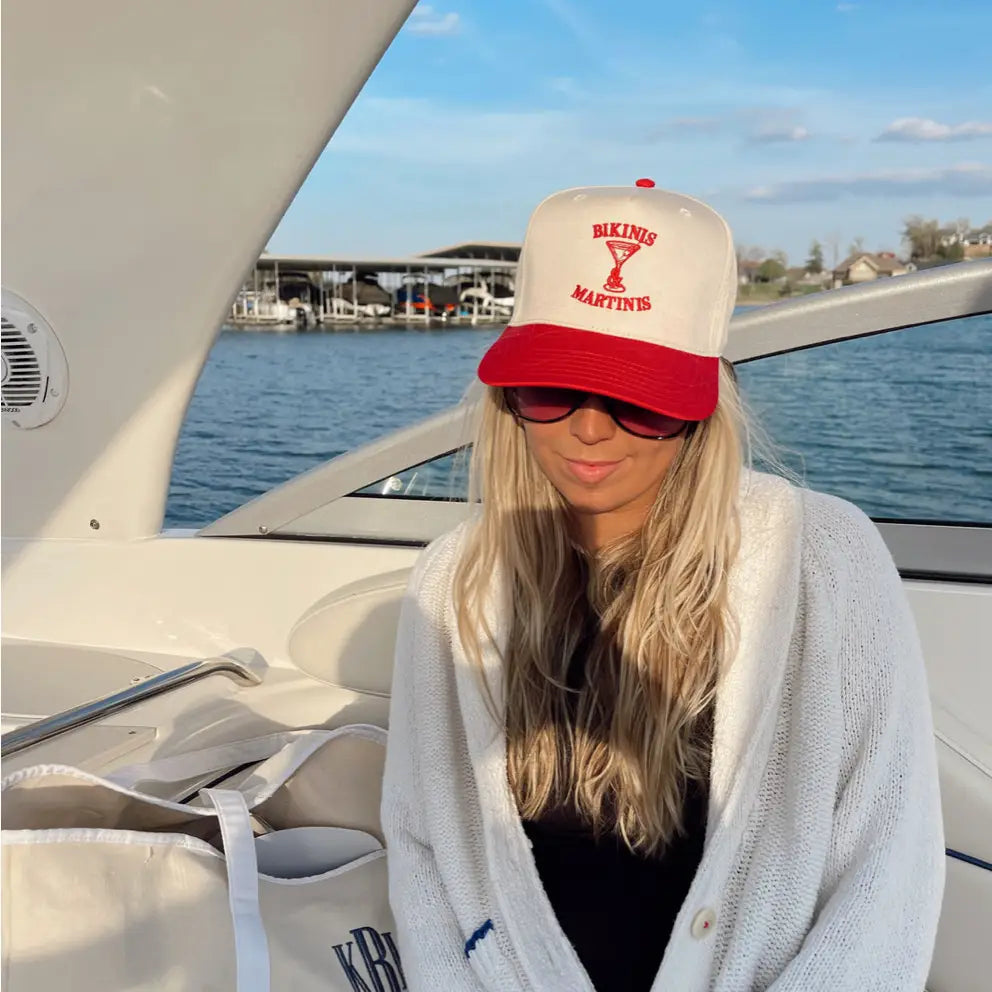 Bikinis & Martinis Red Trucker Hat