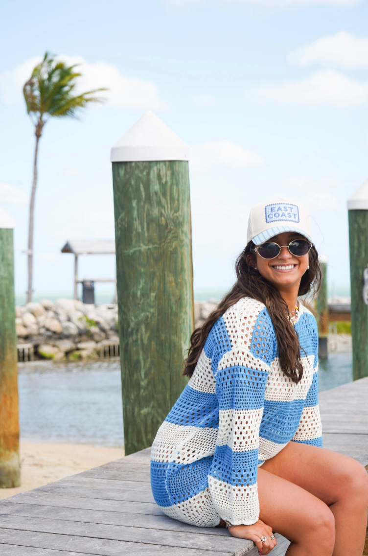 East Coast Patch Baby Blue Trucker