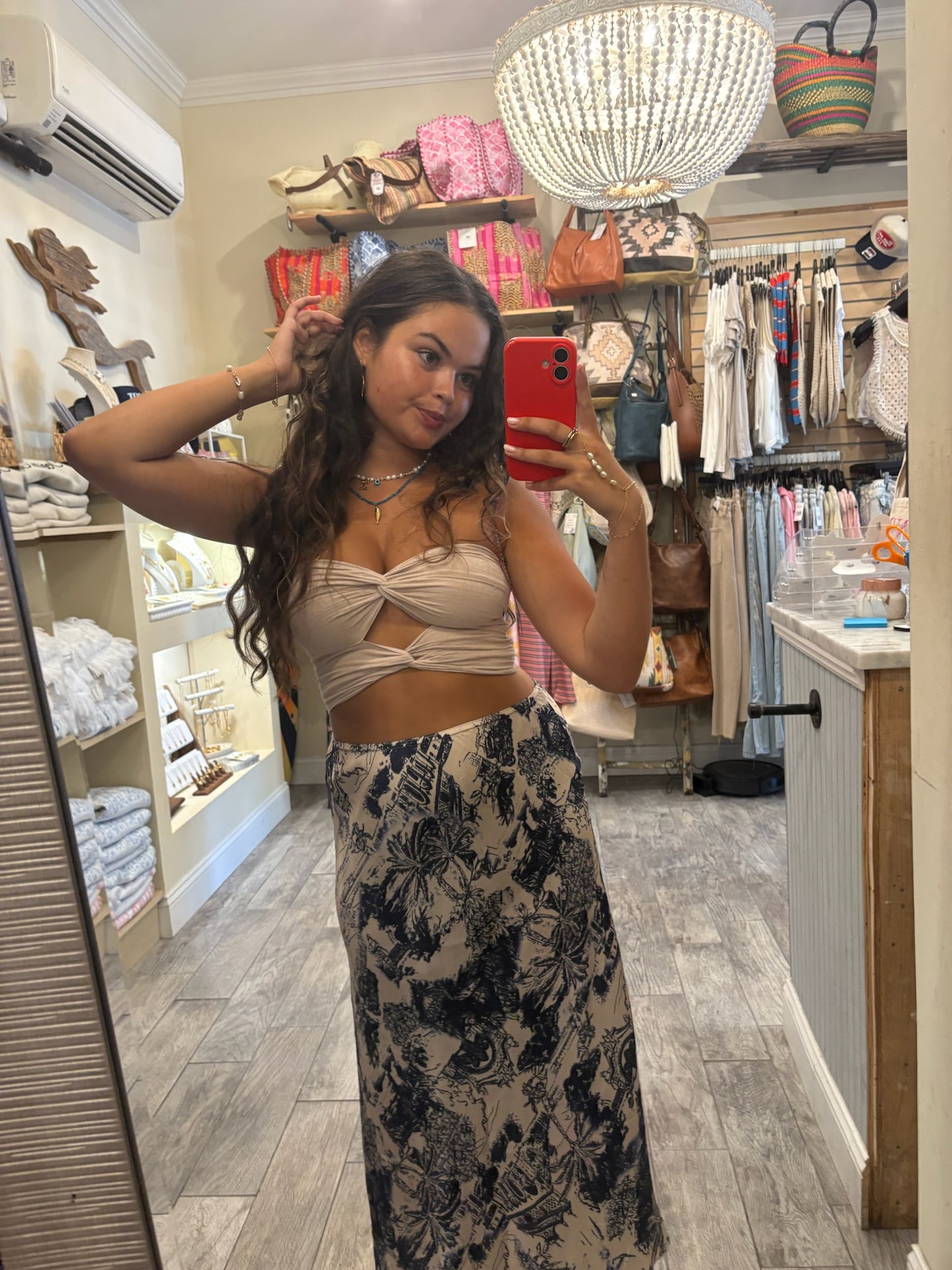 Postcard Slip Skirt