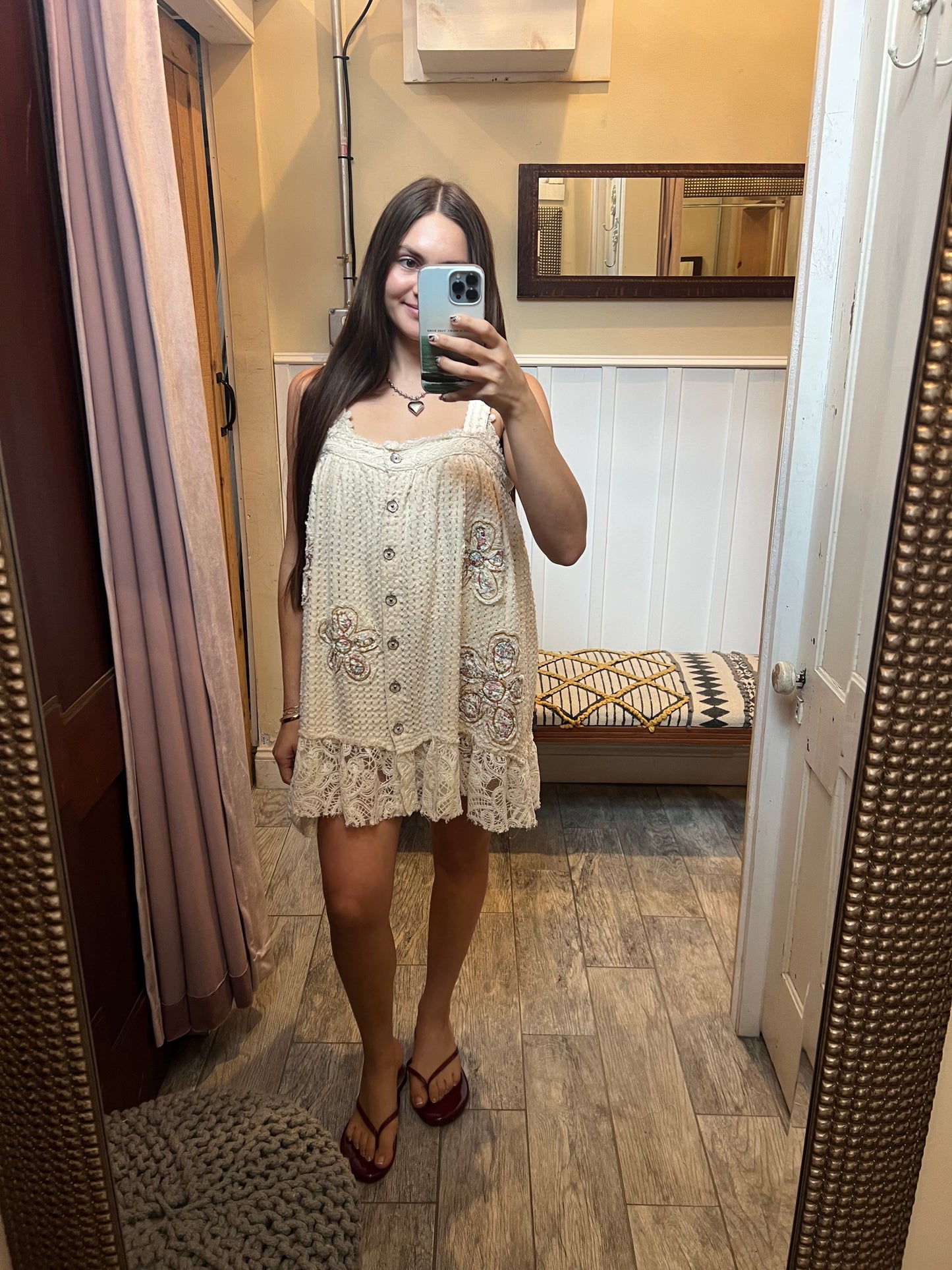Floral Patchwork Shift Dress