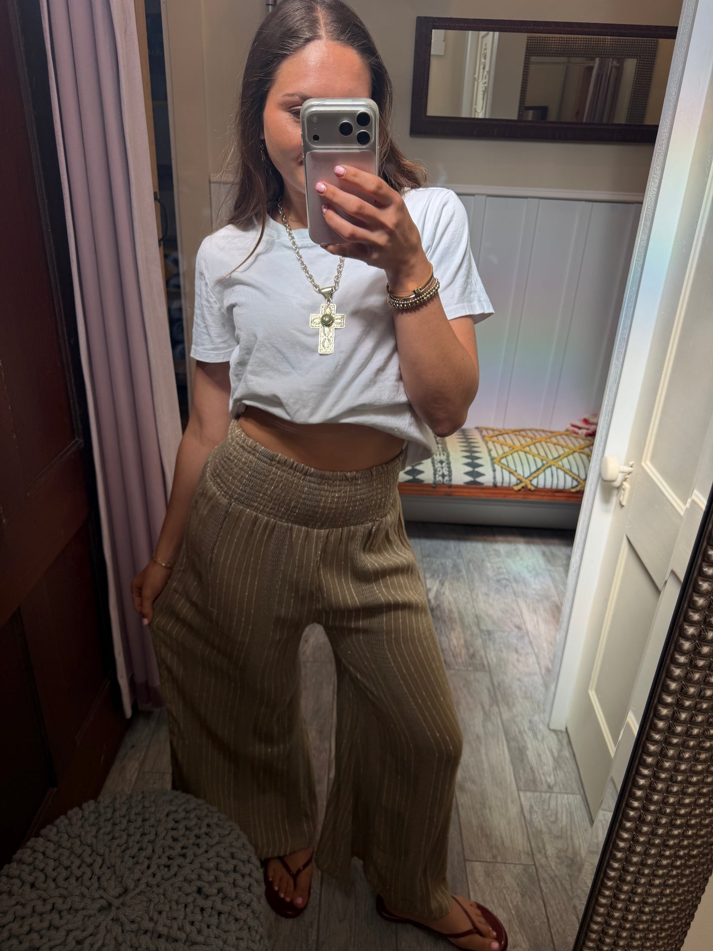 Mocha Sequin Beach Pants