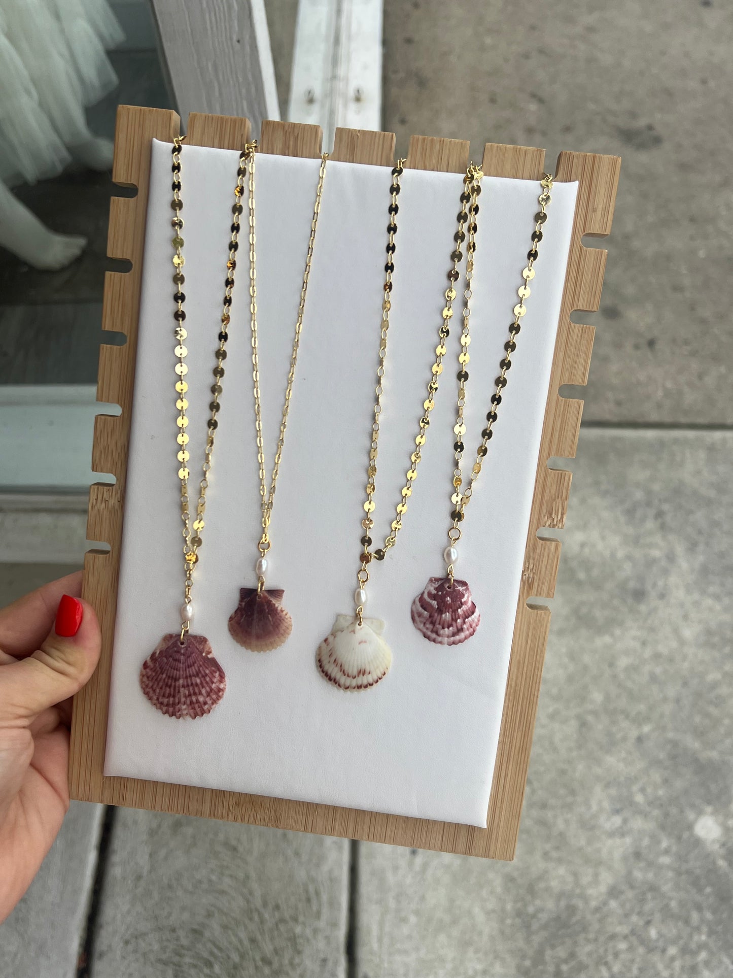 Sunbleached Scallop Necklace