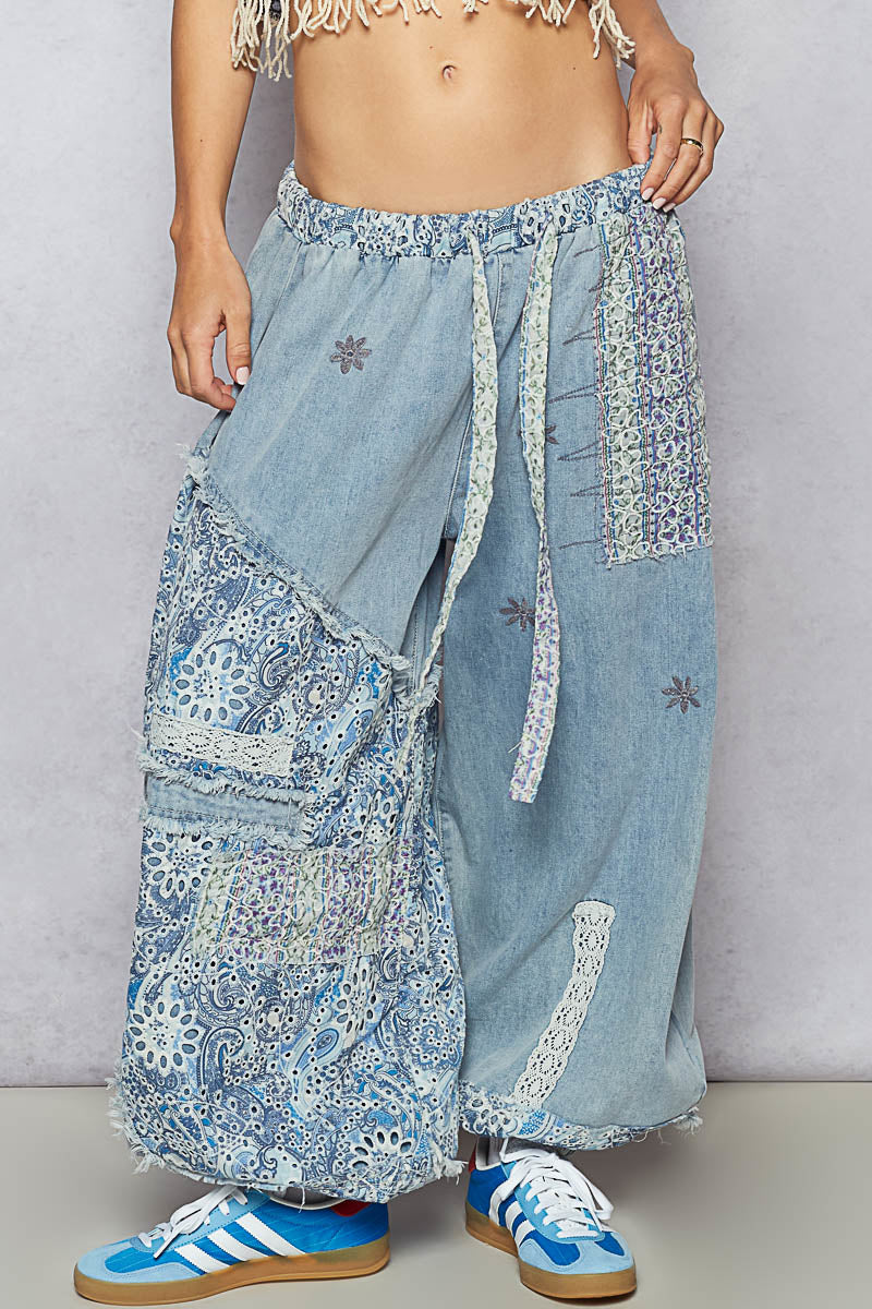 Patchwork Drift Pants