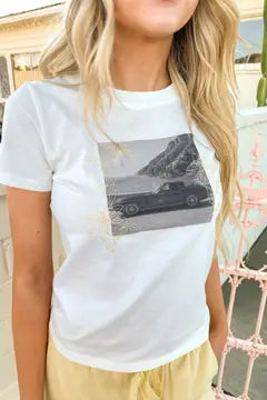 Embroidered Euro Car Baby Tee