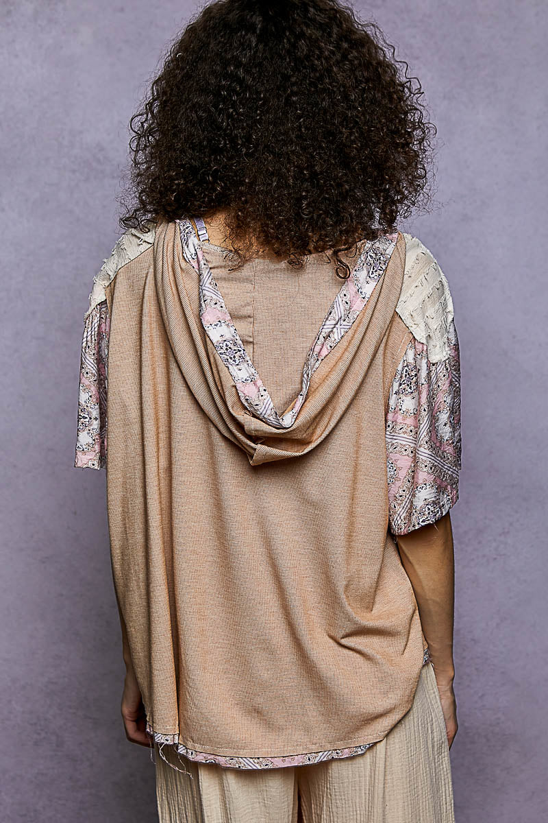 Blush Patchwork Pullover
