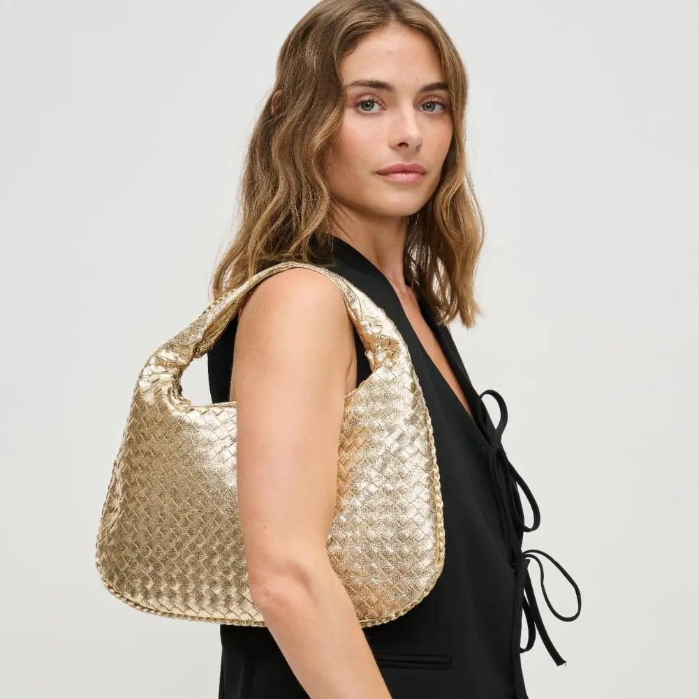 Goldie Woven Shoulder Bag