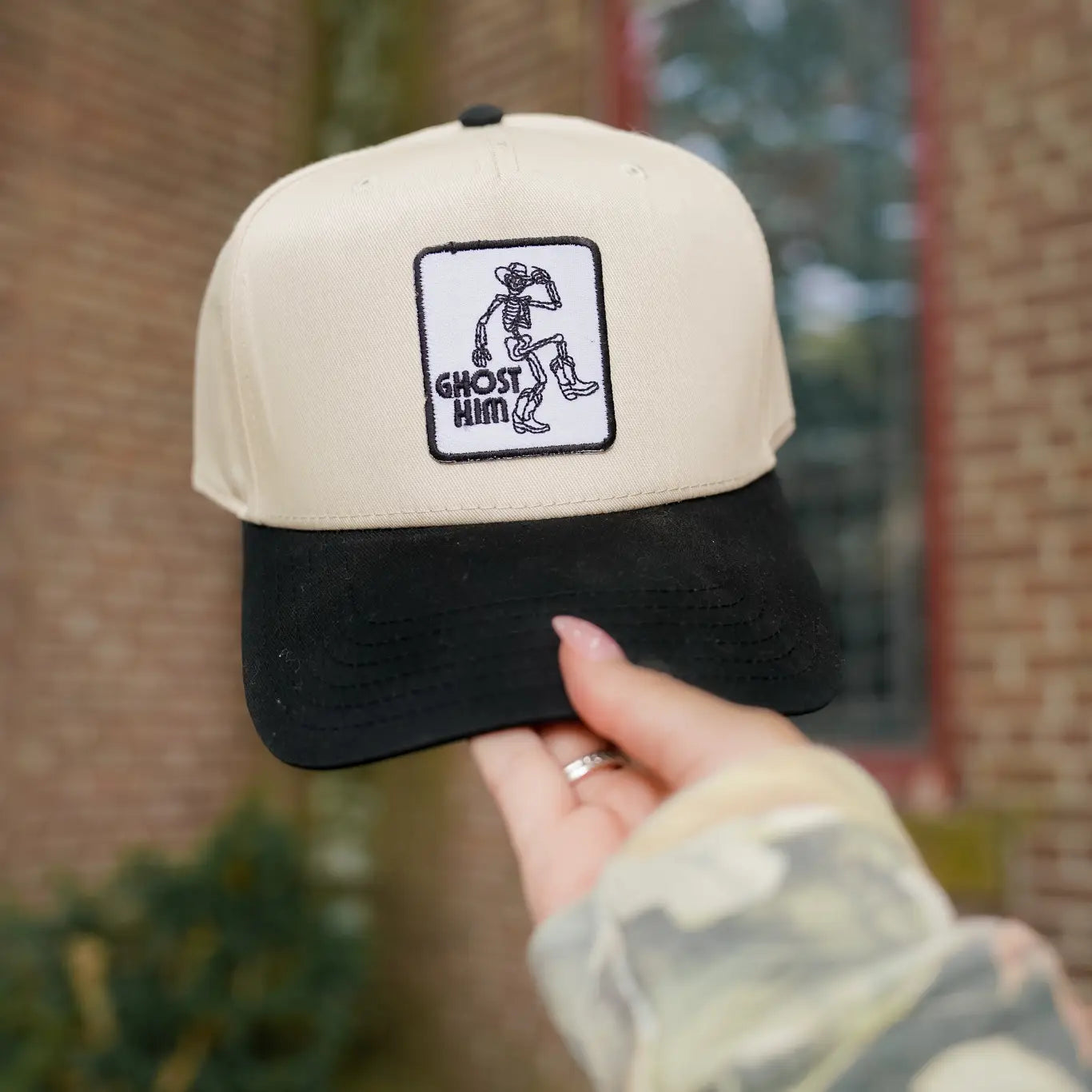 Ghost Him - Black Vintage Trucker Hat