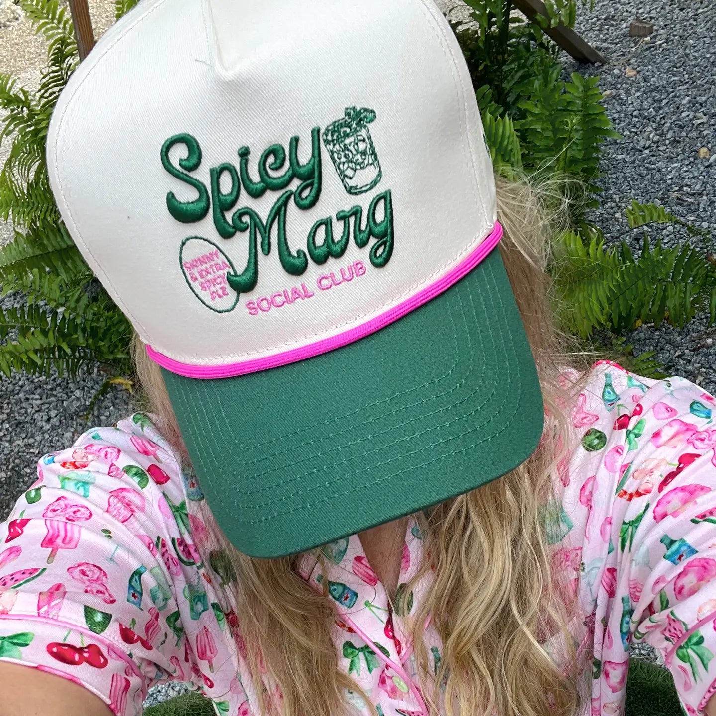 Spicy Marg Social Club - Green Vintage Trucker Hat