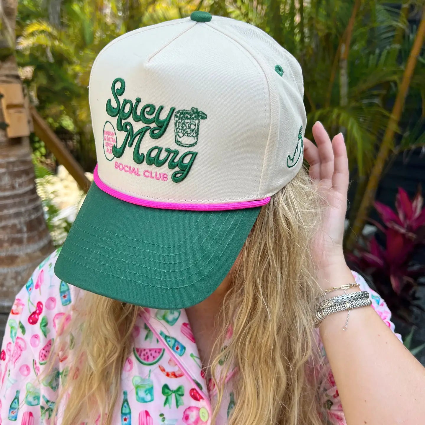 Spicy Marg Social Club - Green Vintage Trucker Hat