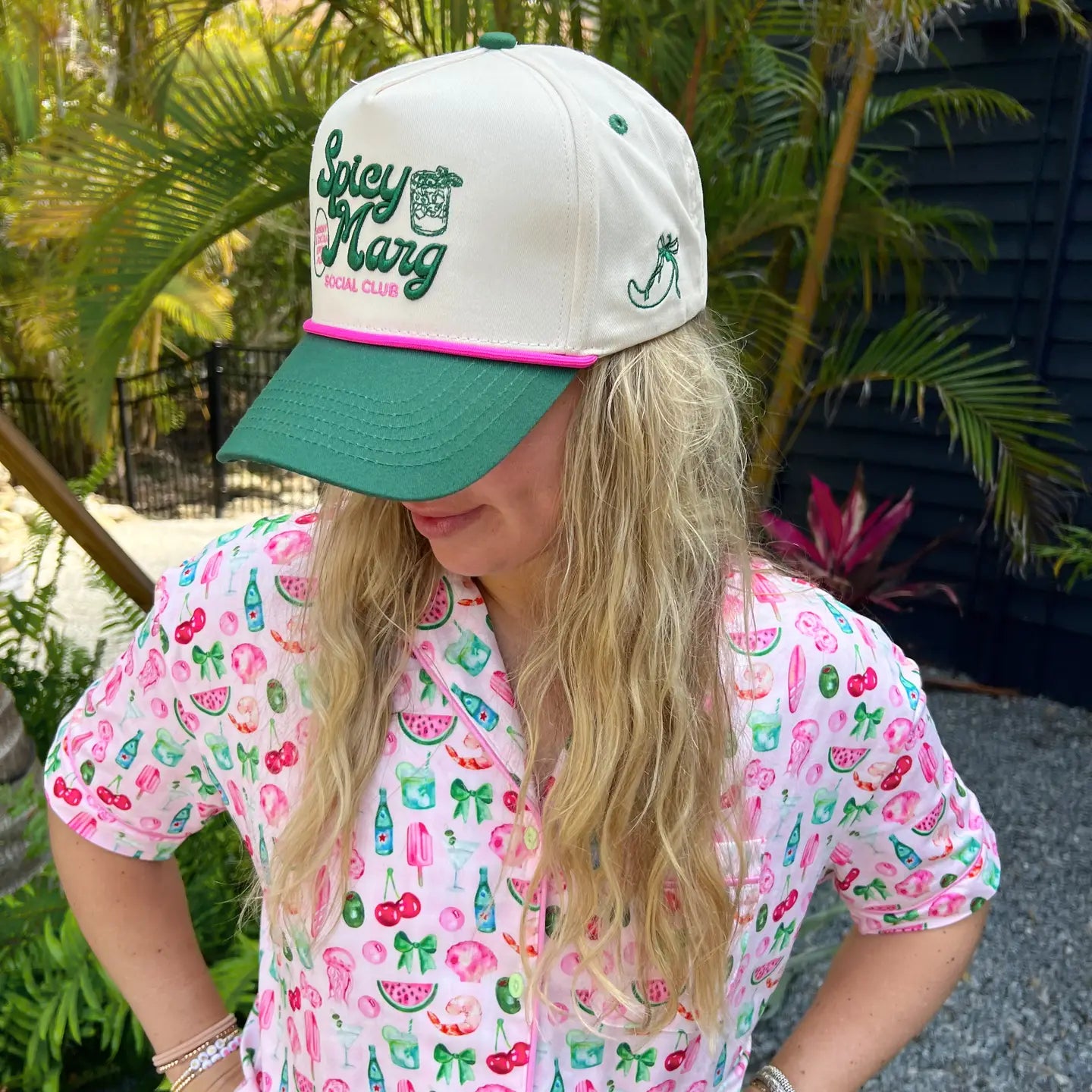 Spicy Marg Social Club - Green Vintage Trucker Hat