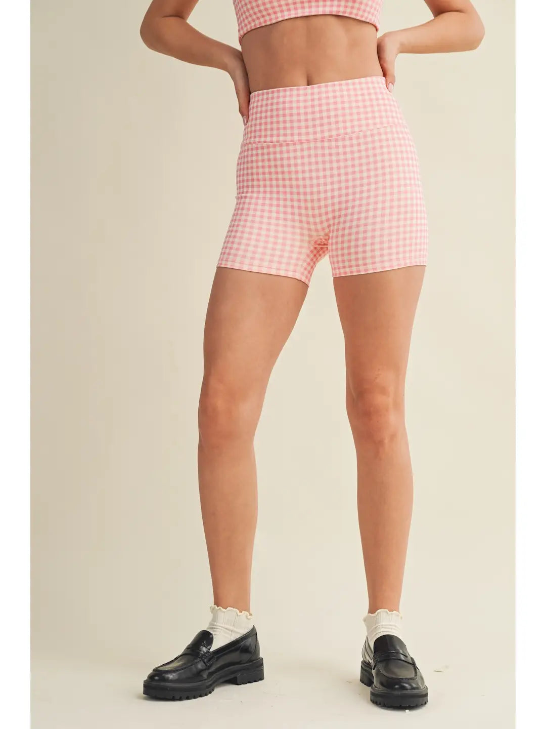 Pink Gingham Shorts