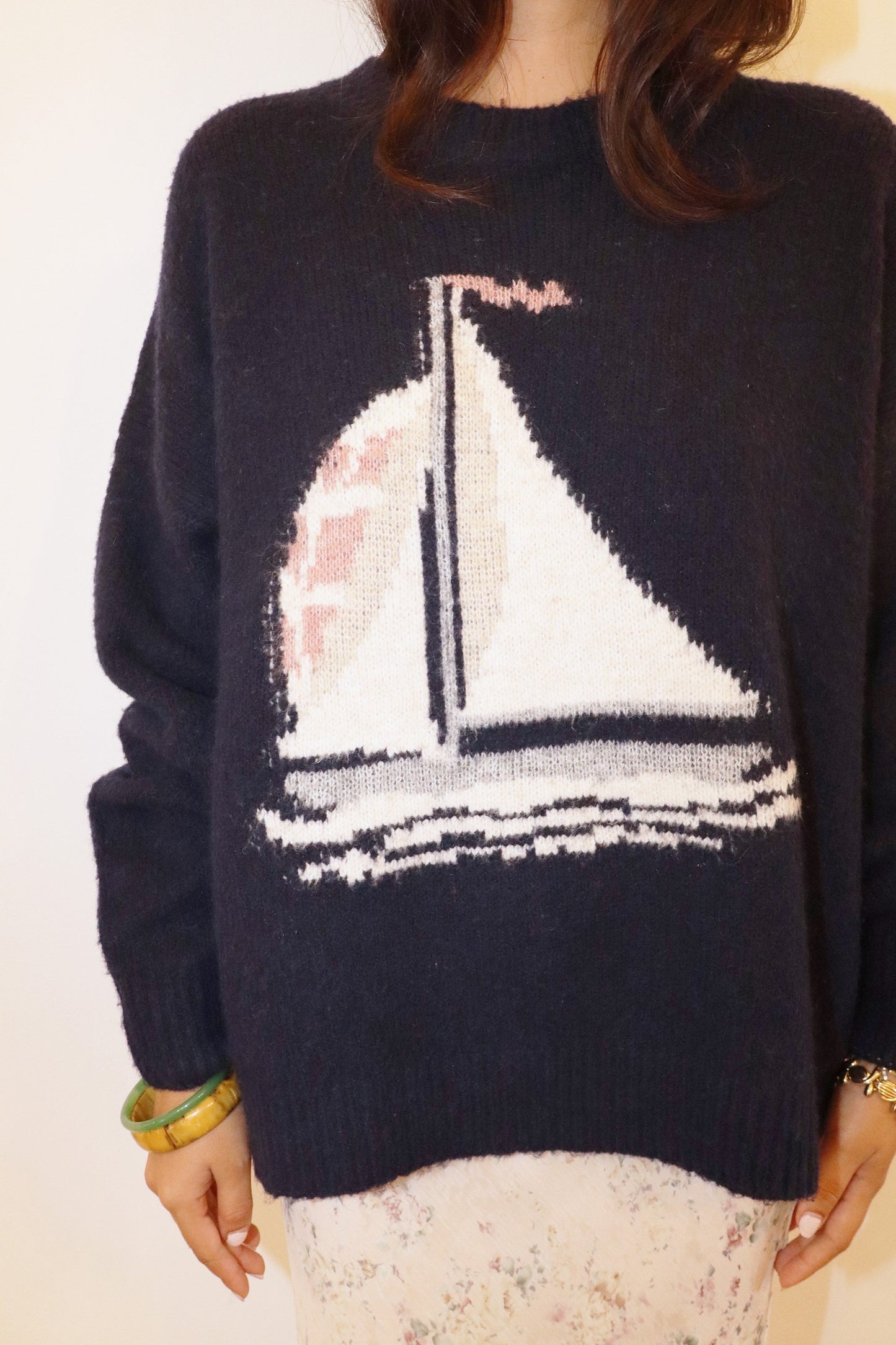 Sail Away Knit Sweater - Cream