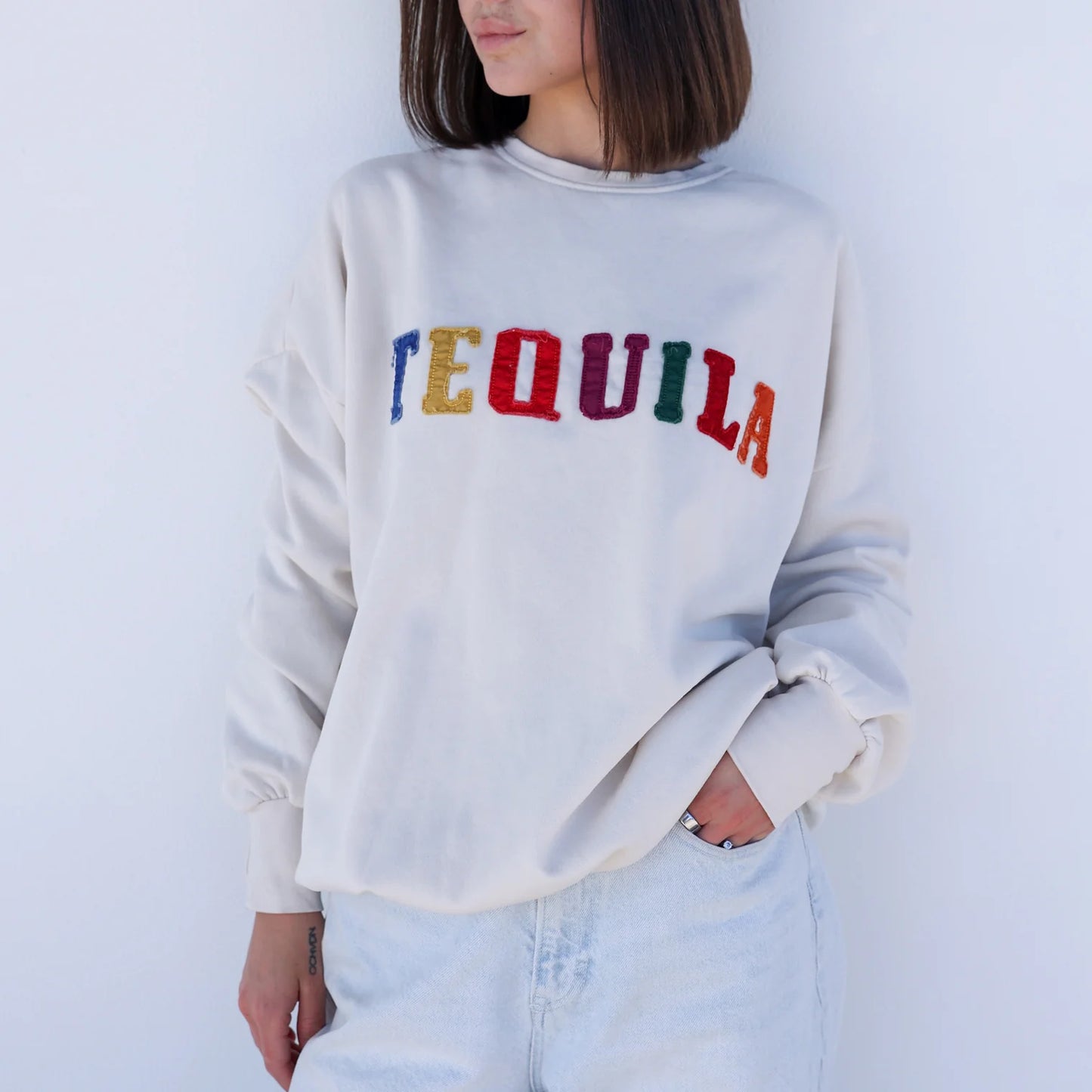 Tequila Patchwork Crew - Bone