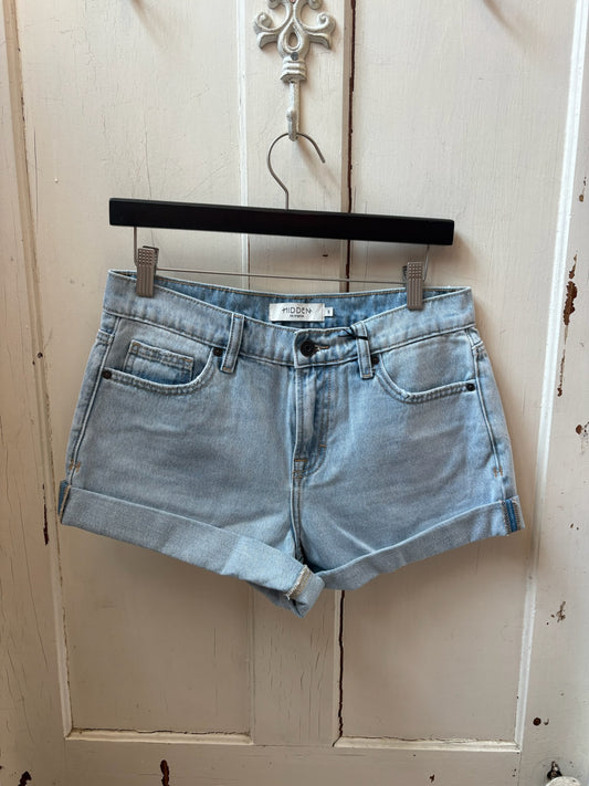 Relaxed Shorts with Cuffed Hem