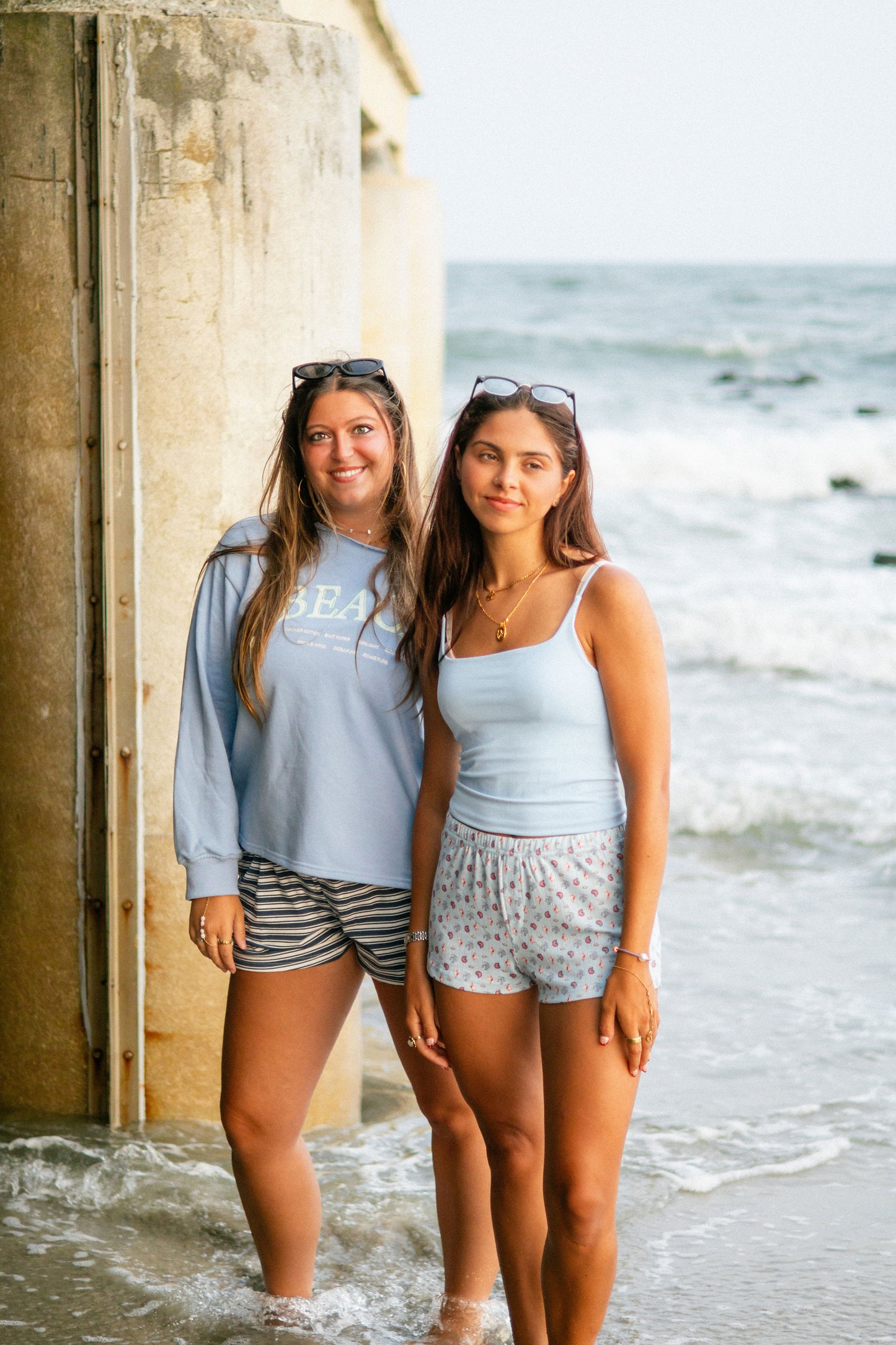 Soft Beach Print Sleep PJ Shorts