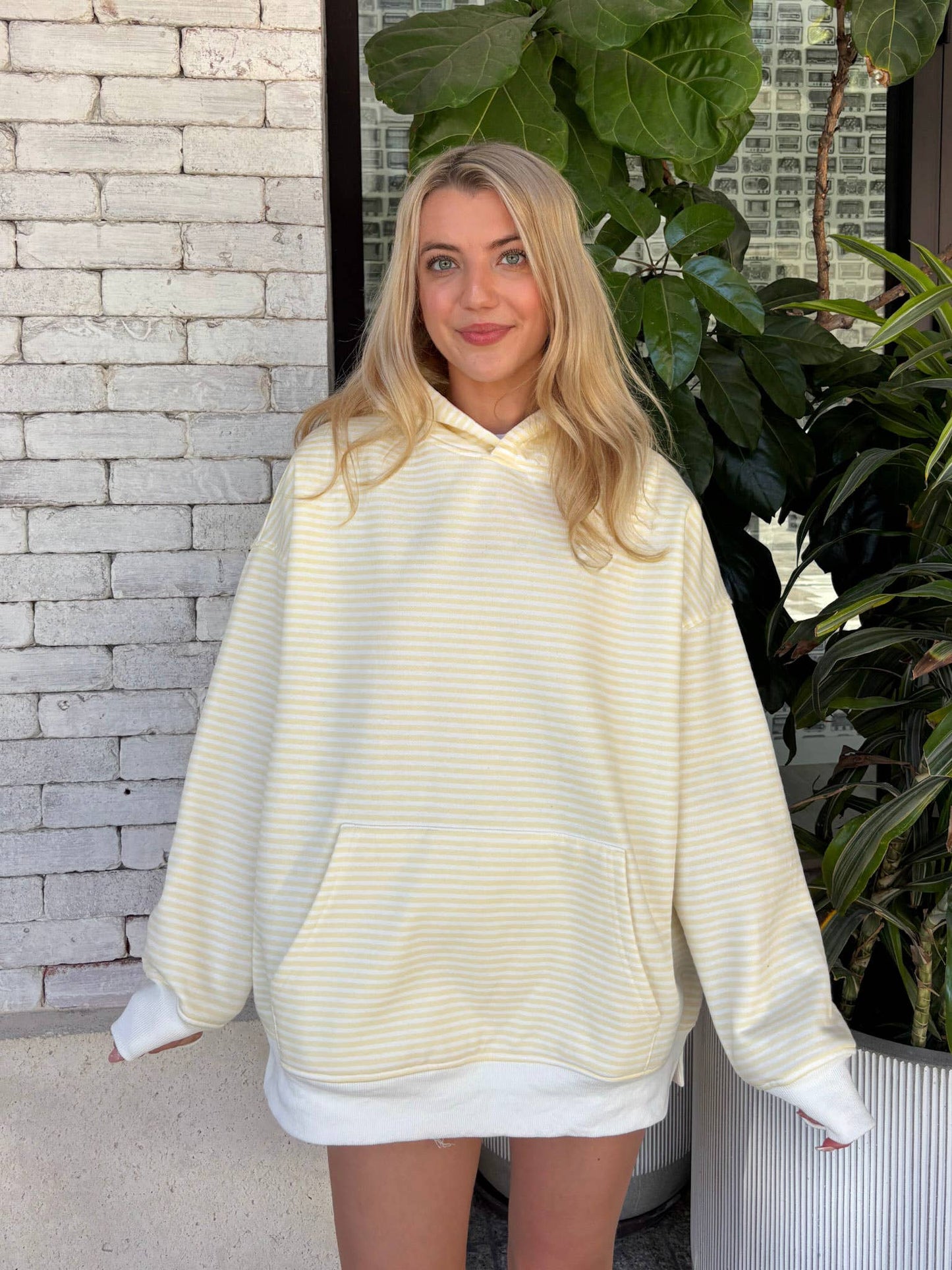 Baby Yellow Striped Hoodie