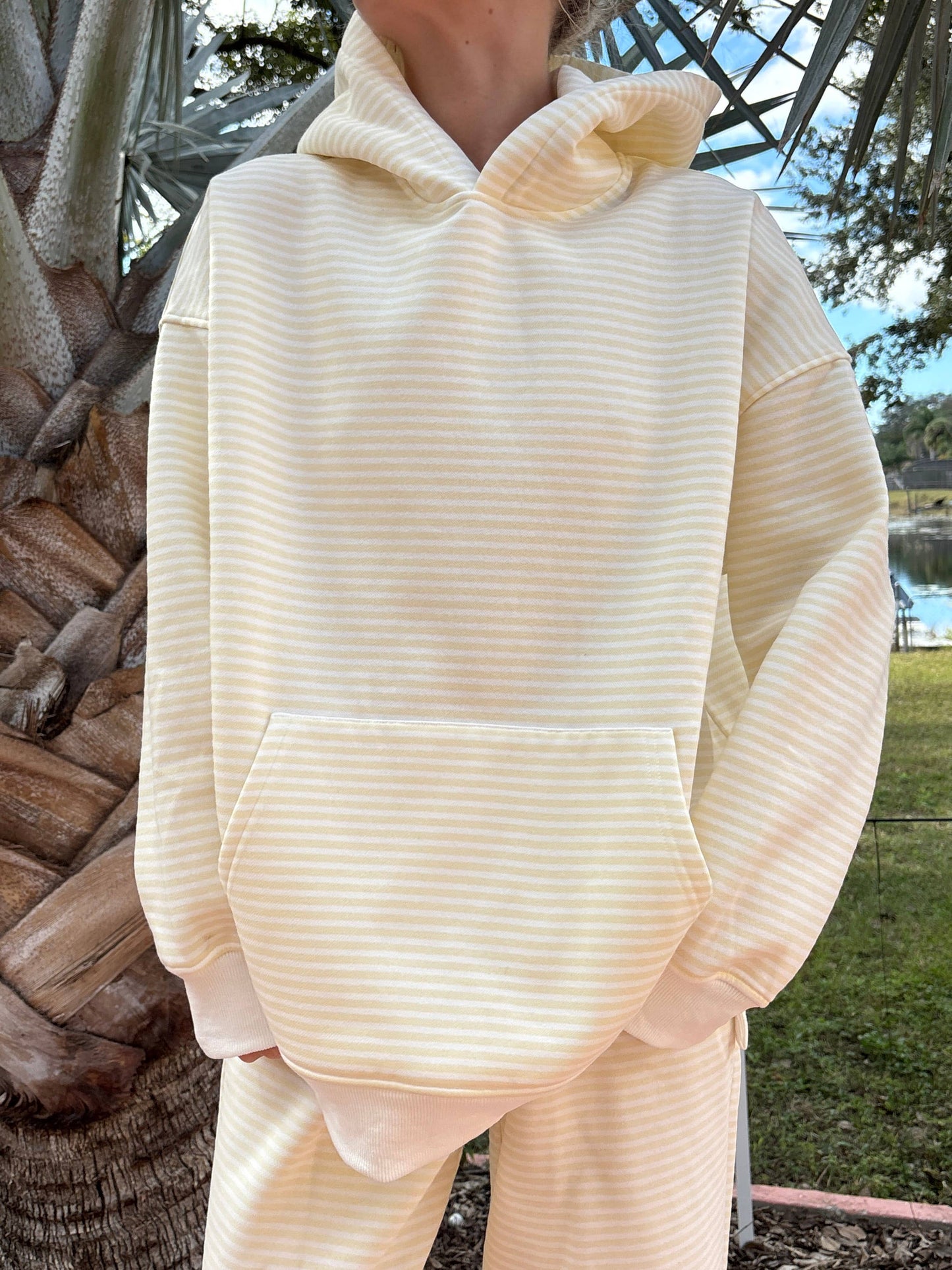 Baby Yellow Striped Hoodie