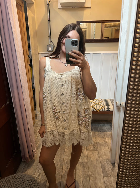 Floral Patchwork Shift Dress