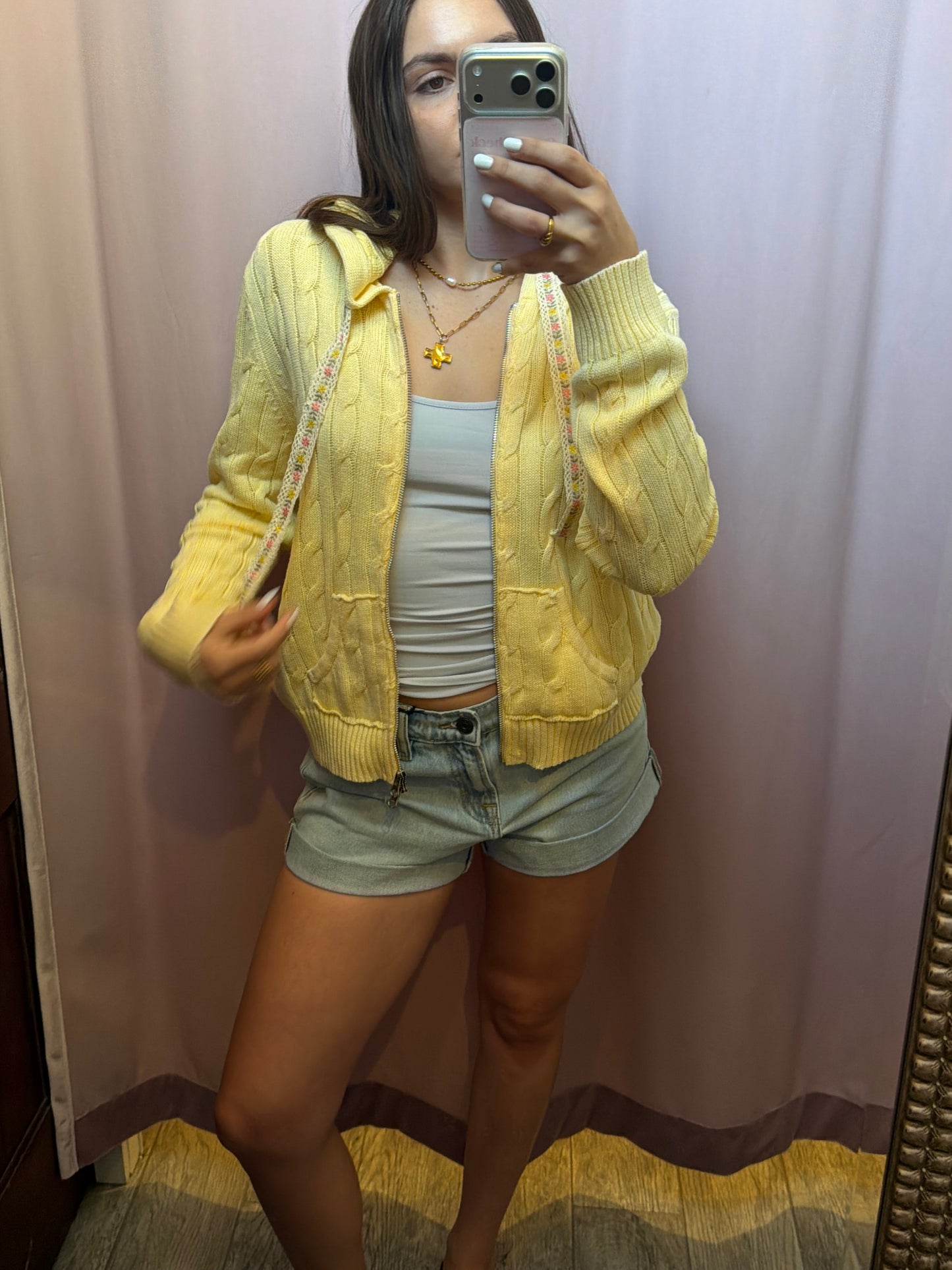 Pineapple Cable Knit Cardi