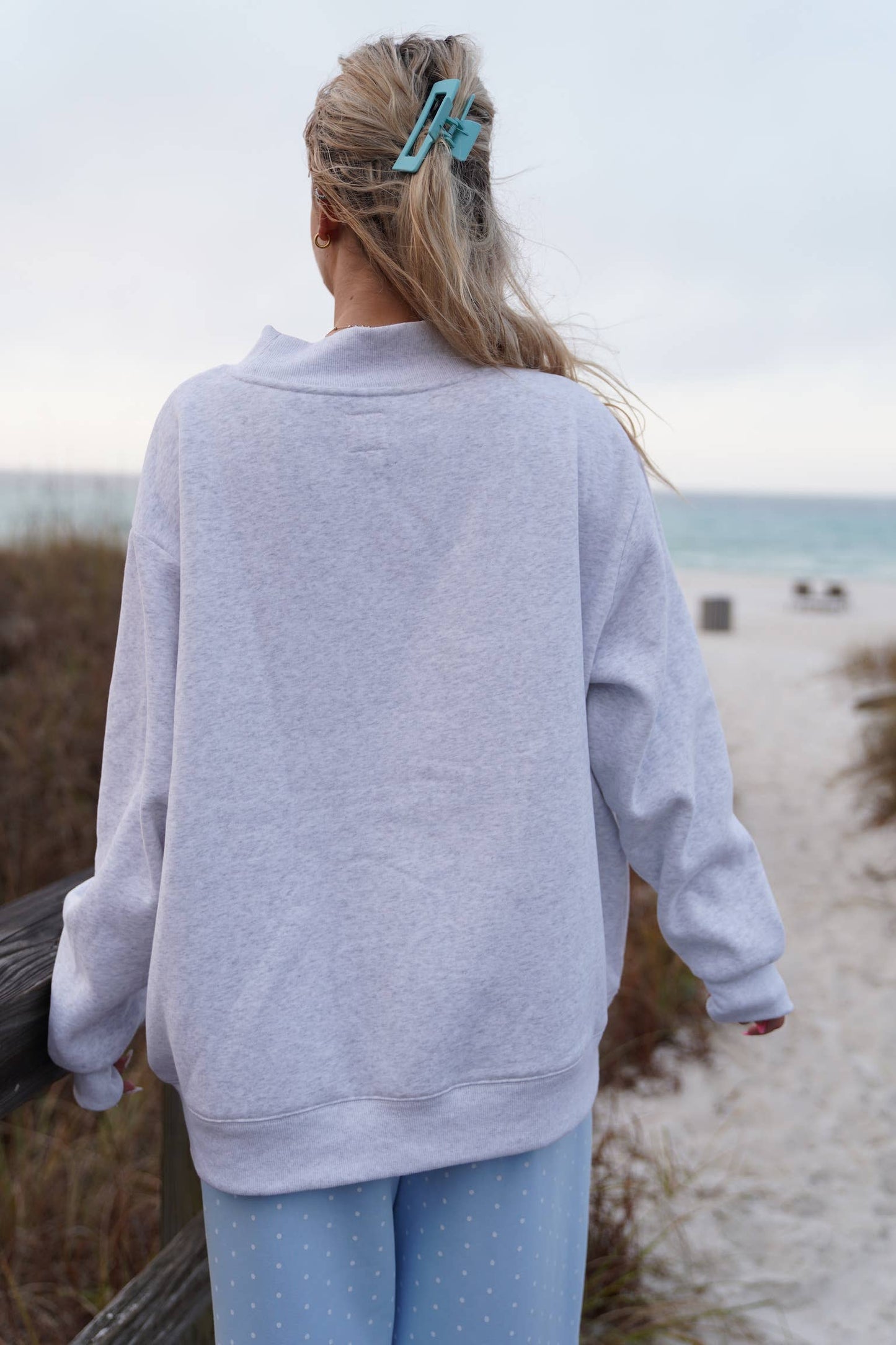 Polka Dot Sailboat Embroider Mockneck