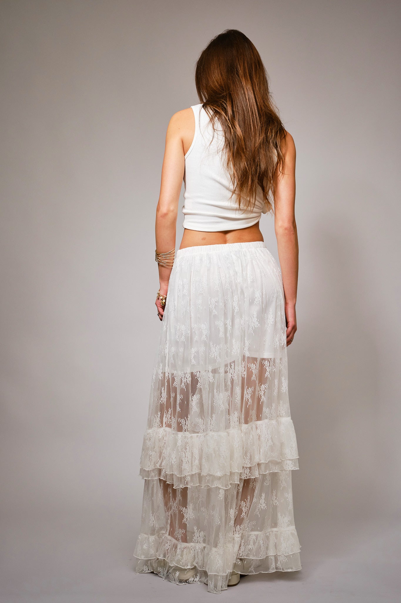 Lace Meadow Maxi Skirt