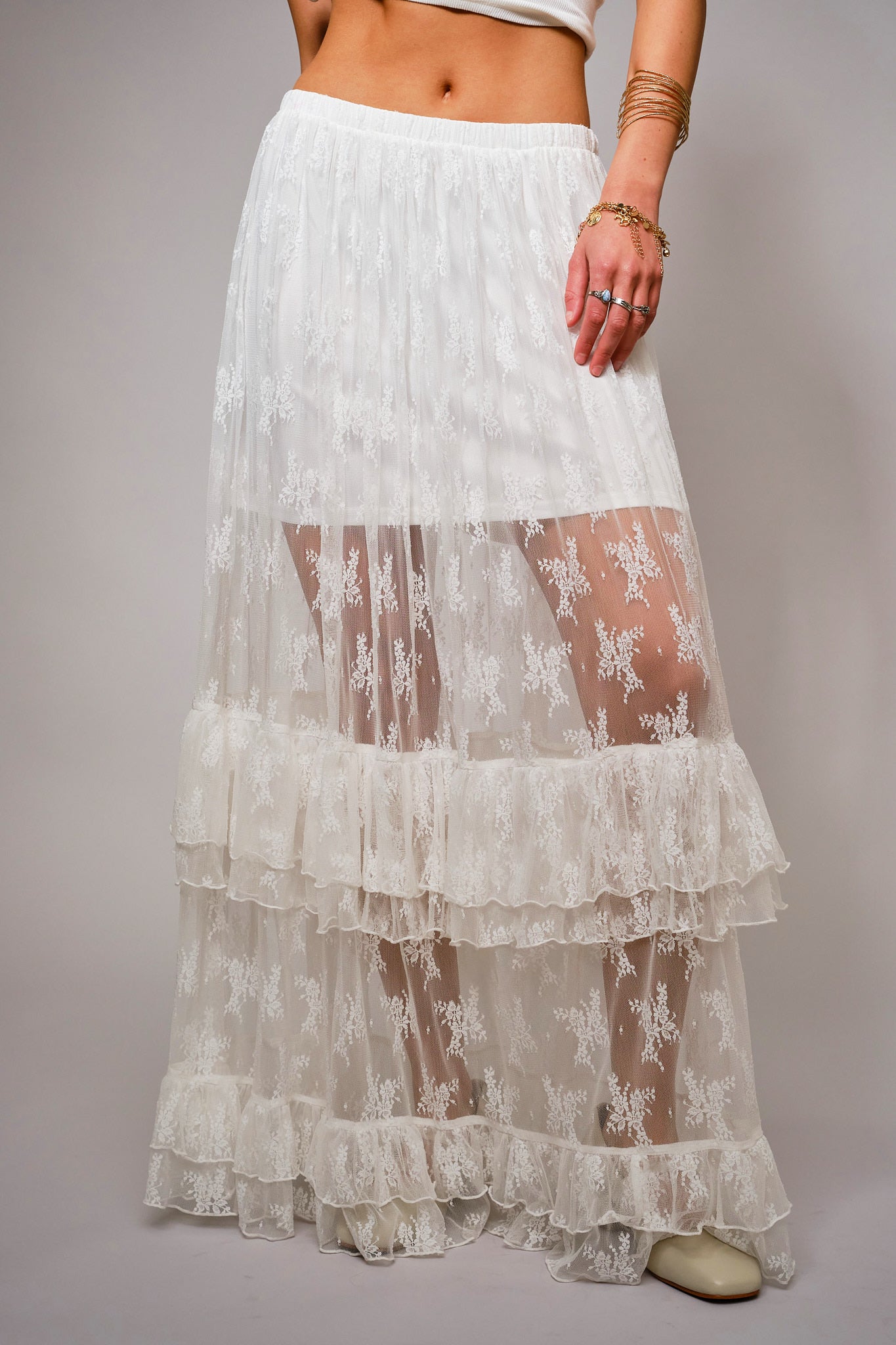 Lace Meadow Maxi Skirt