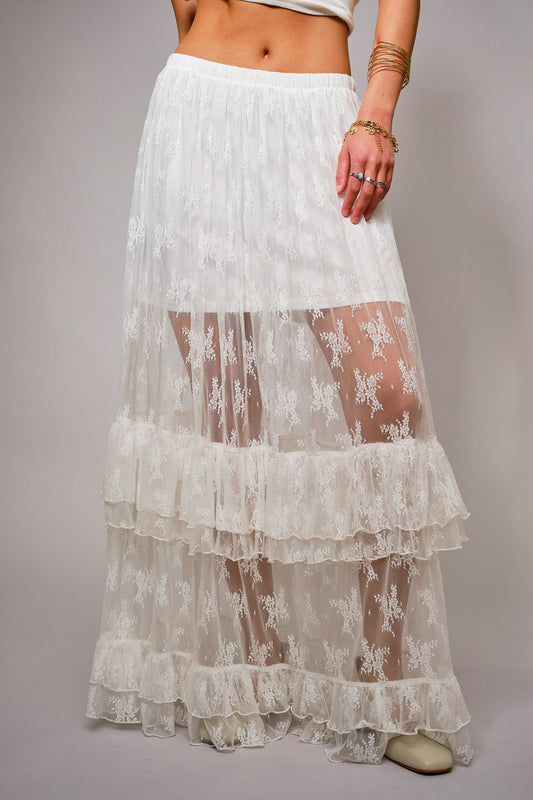 Lace Meadow Maxi Skirt