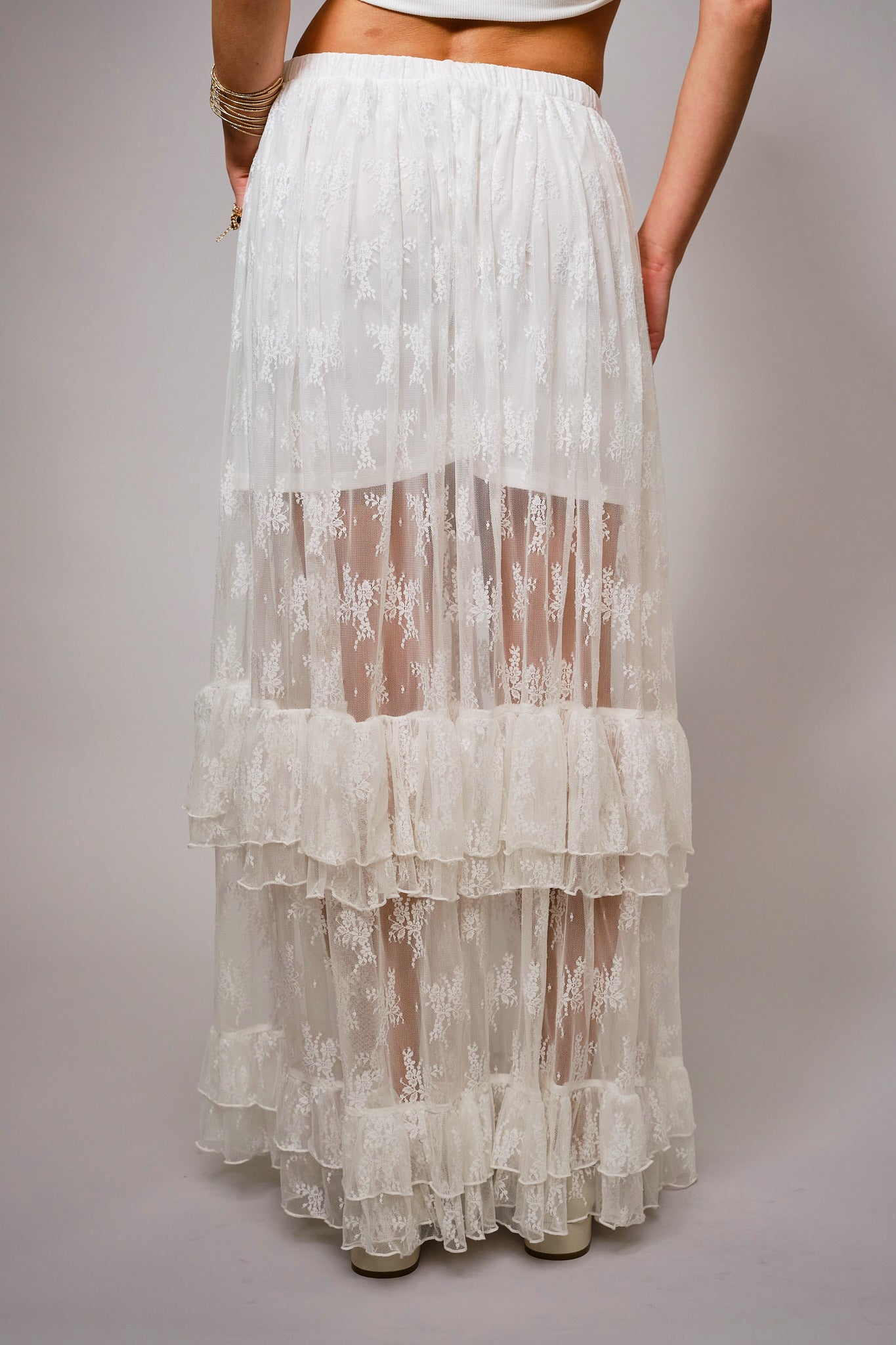 Lace Meadow Maxi Skirt