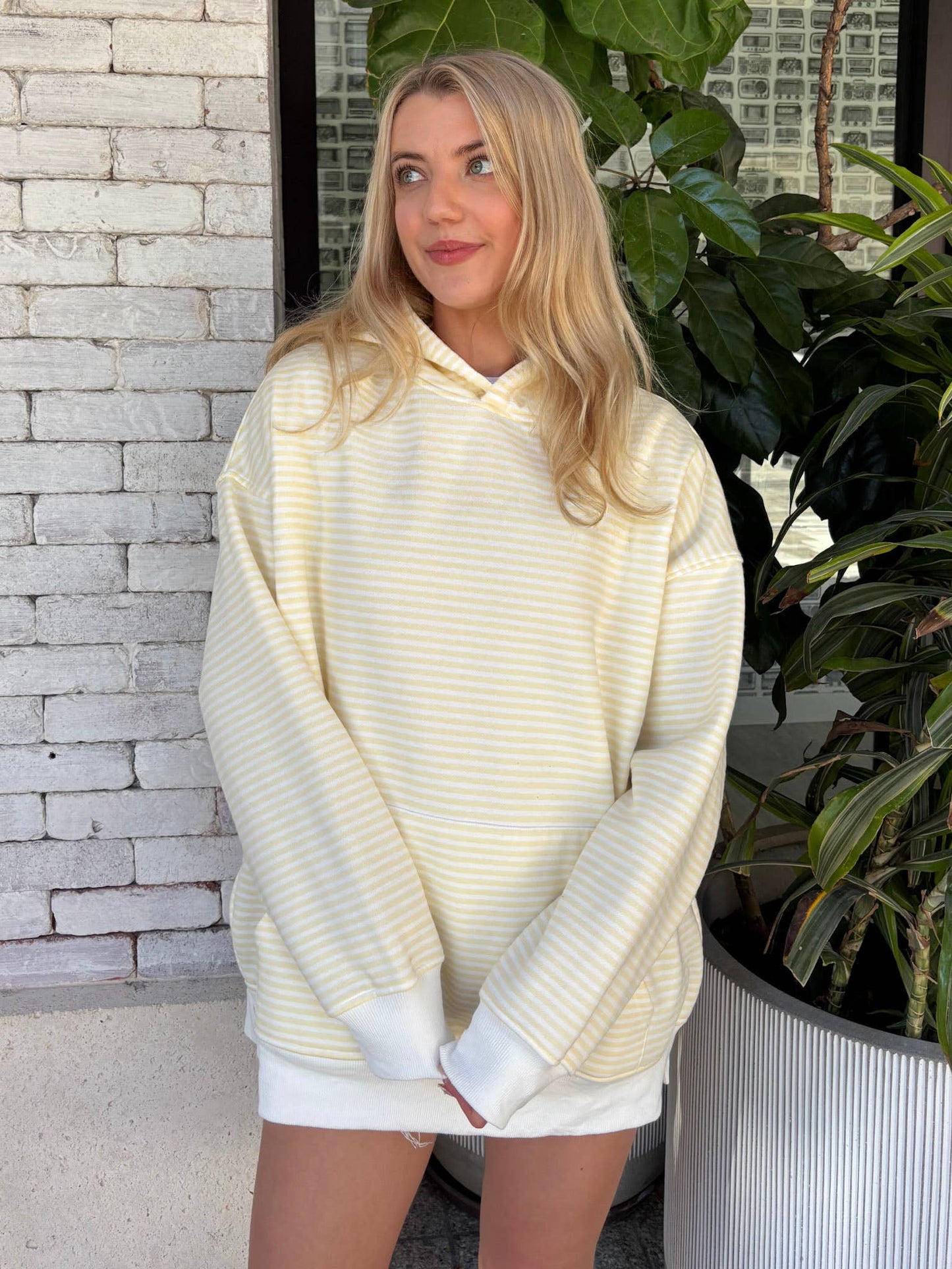 Baby Yellow Striped Hoodie