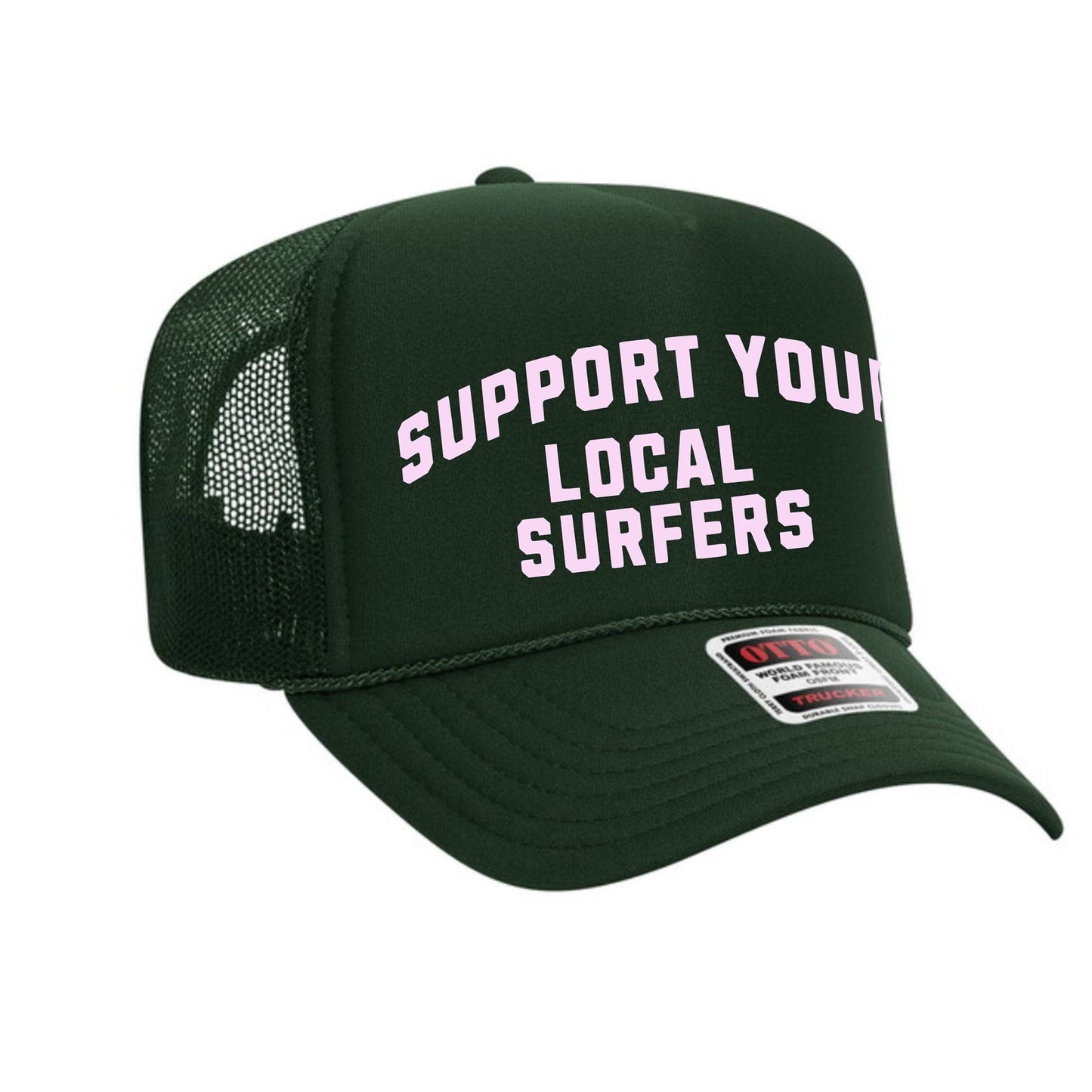 Support Your Local Surfers Foam Trucker Hat - Blue/Yellow