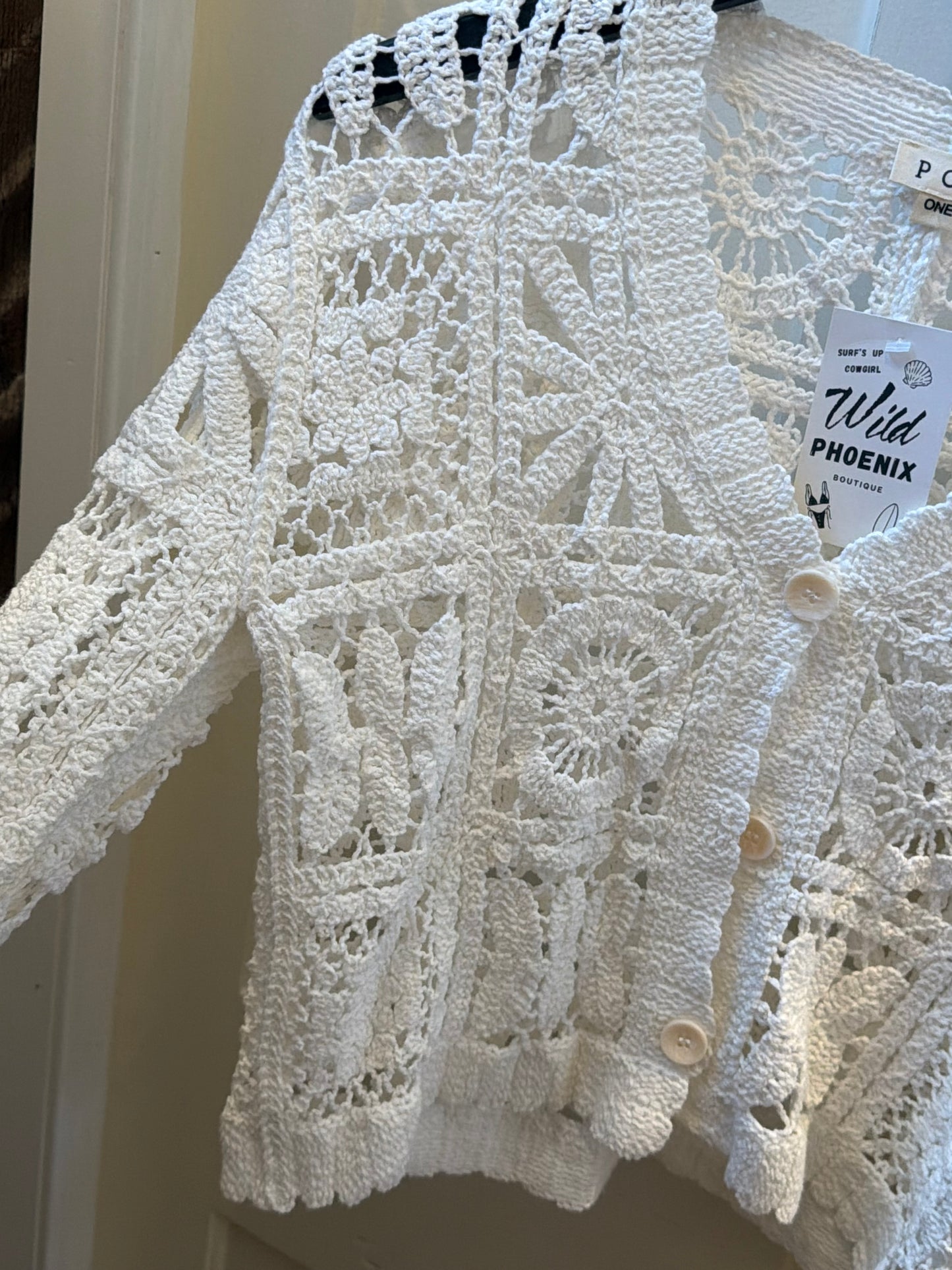 Soft Crochet Cardigan - Off White RESTOCK