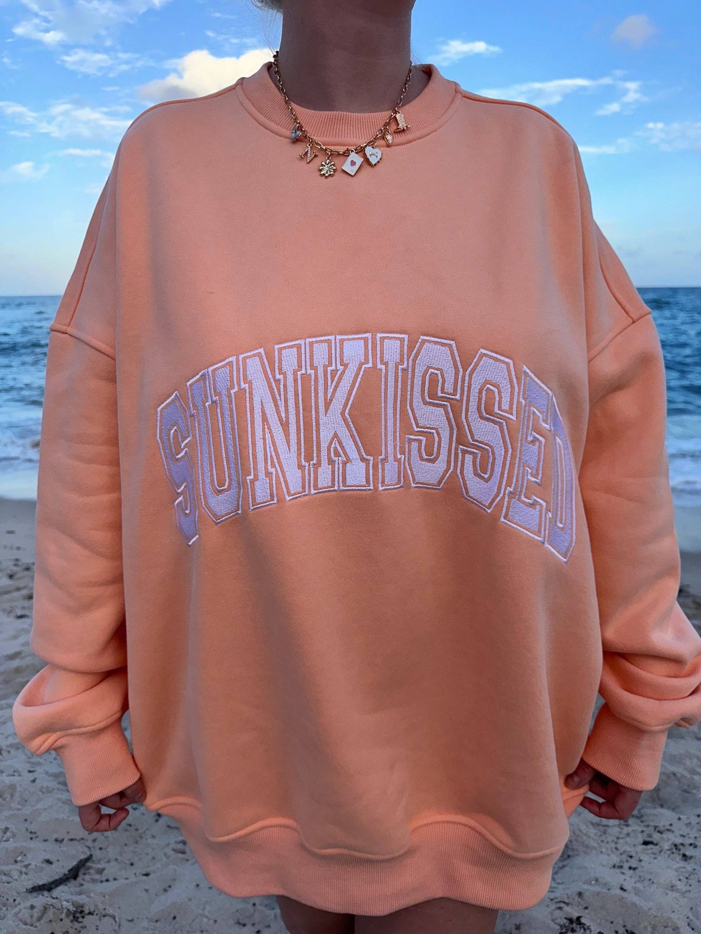 Sherbet Varsity Embroider Crew