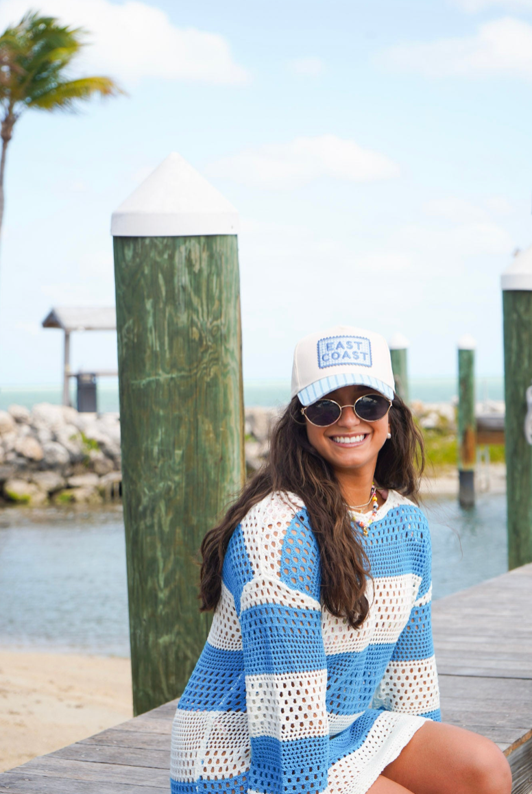 East Coast Patch Baby Blue Trucker