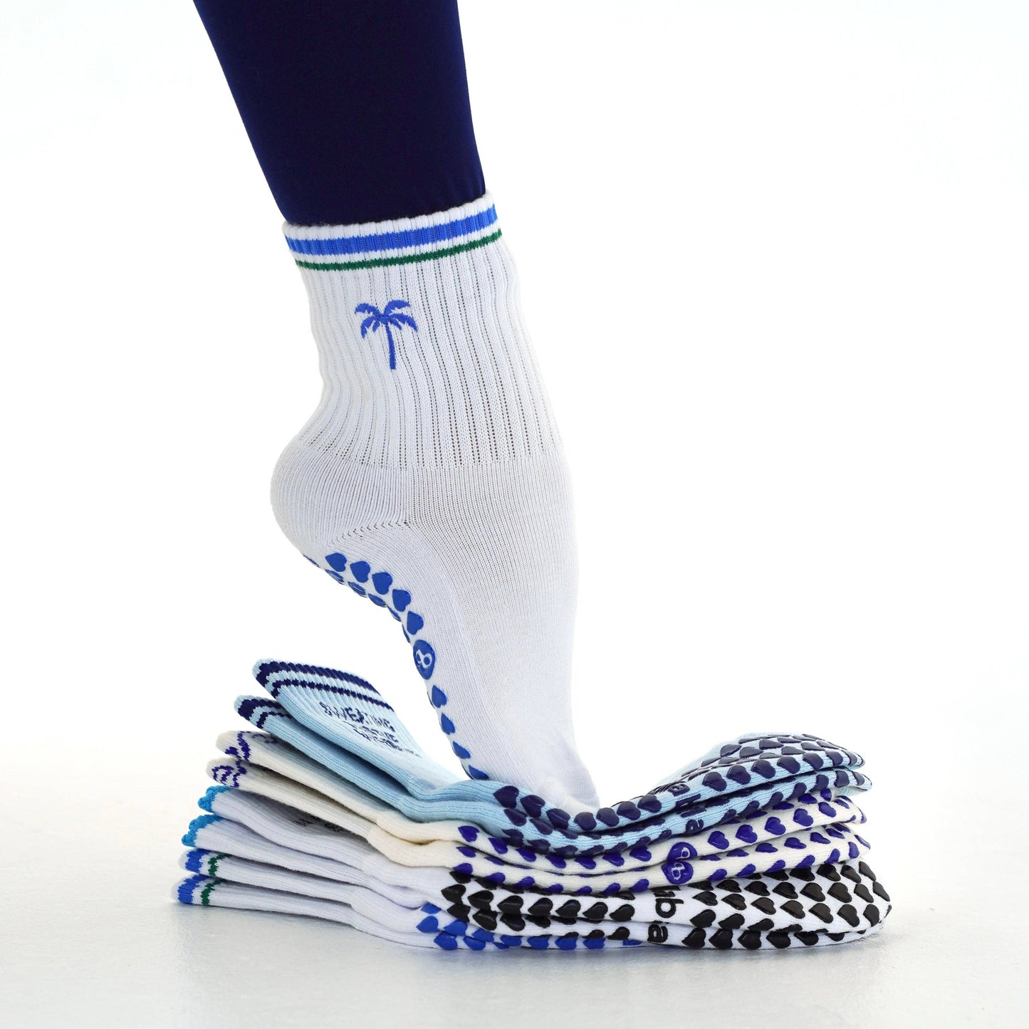 Palm Tree Grip Socks