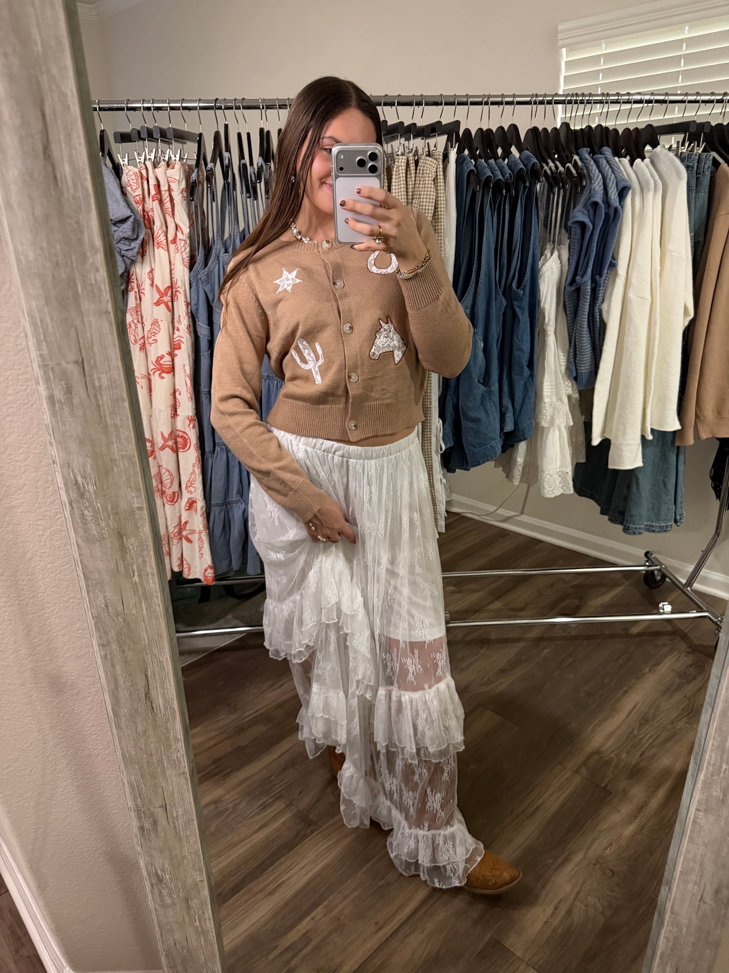 Lace Meadow Maxi Skirt
