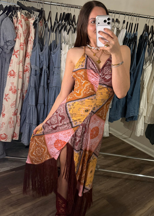 Desert Daze Fringe Maxi Dress