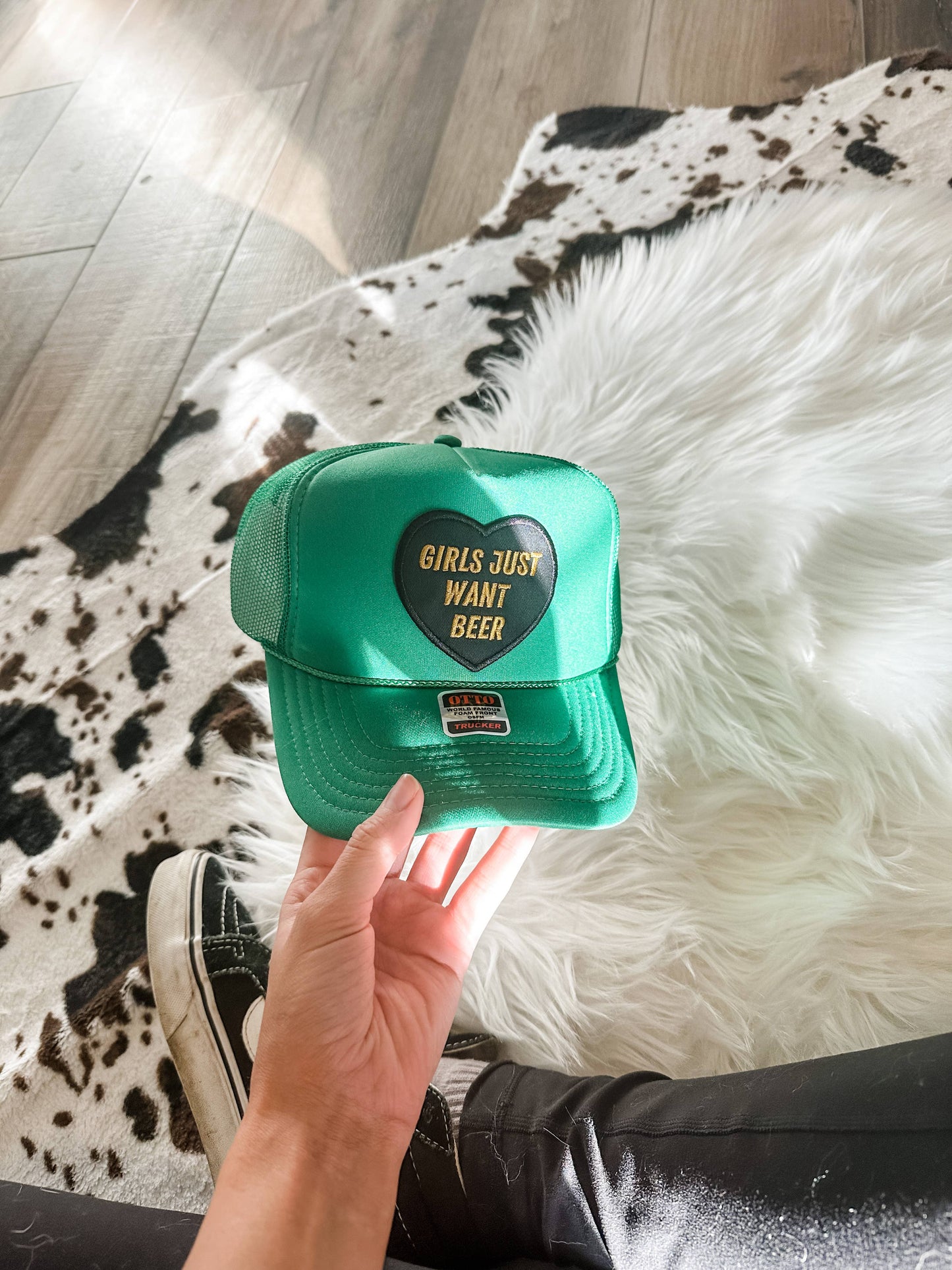 Girls Just Want Beer Foam Trucker Hat - Camo