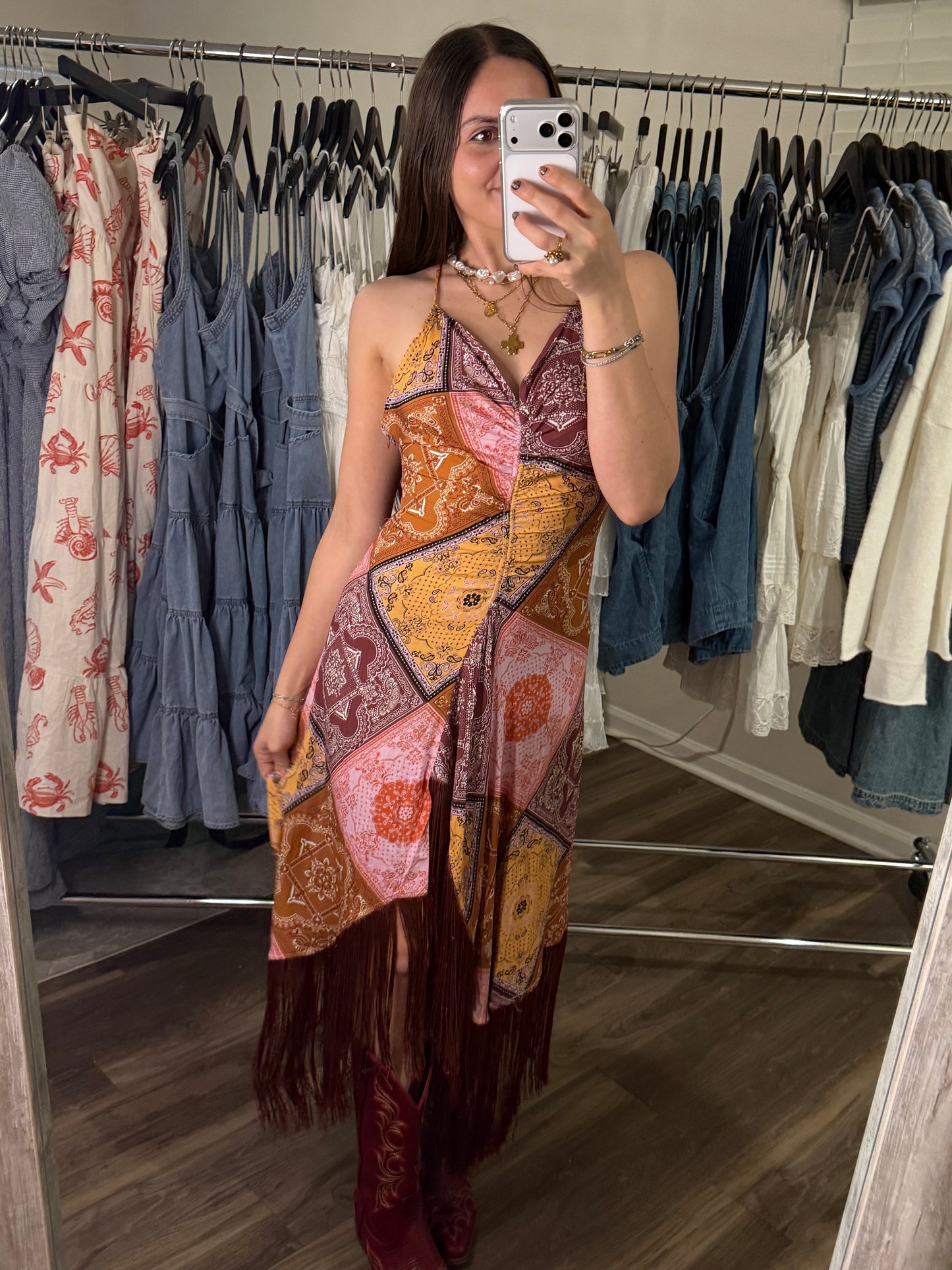 Desert Daze Fringe Maxi Dress