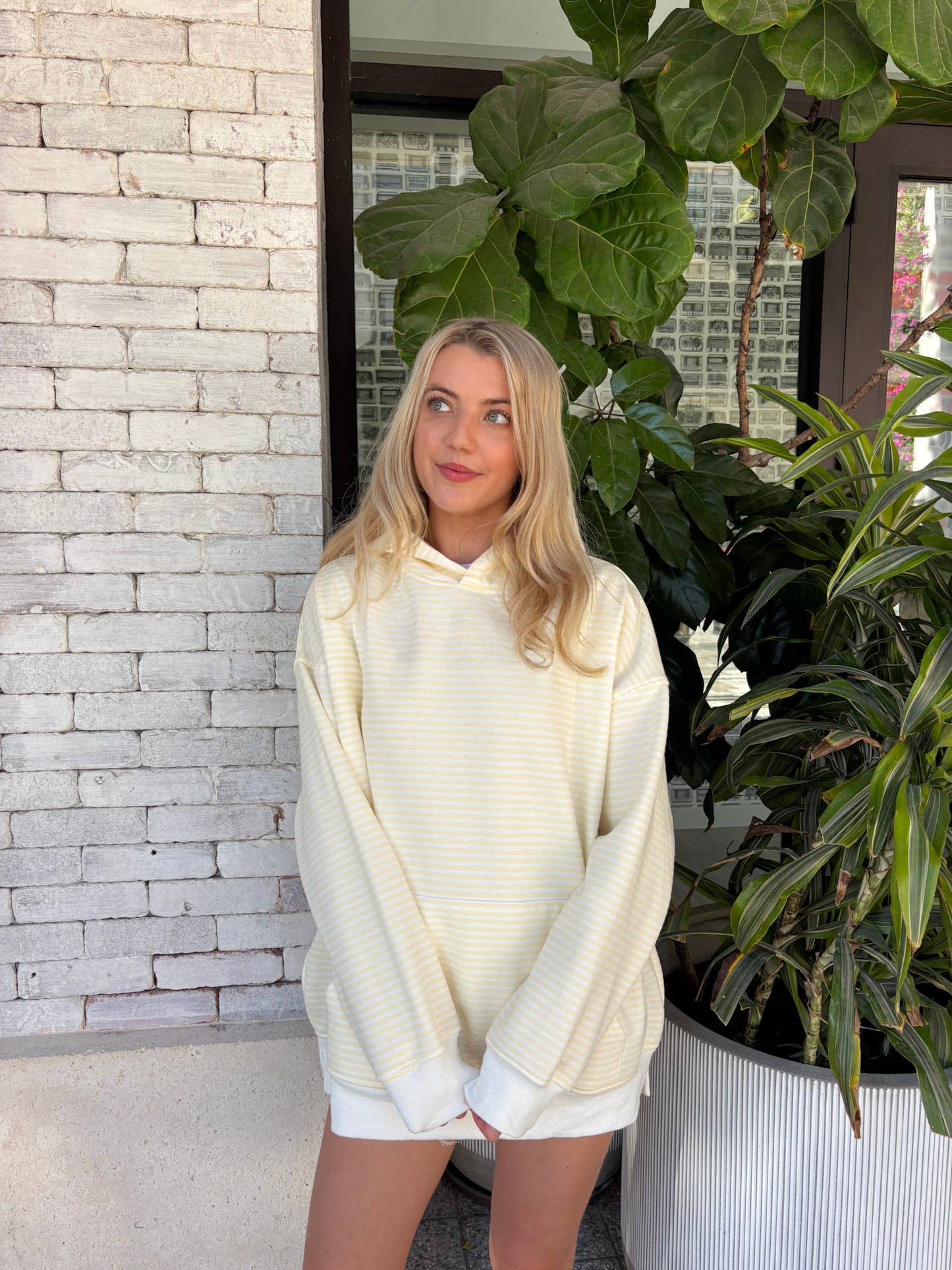 Baby Yellow Striped Hoodie