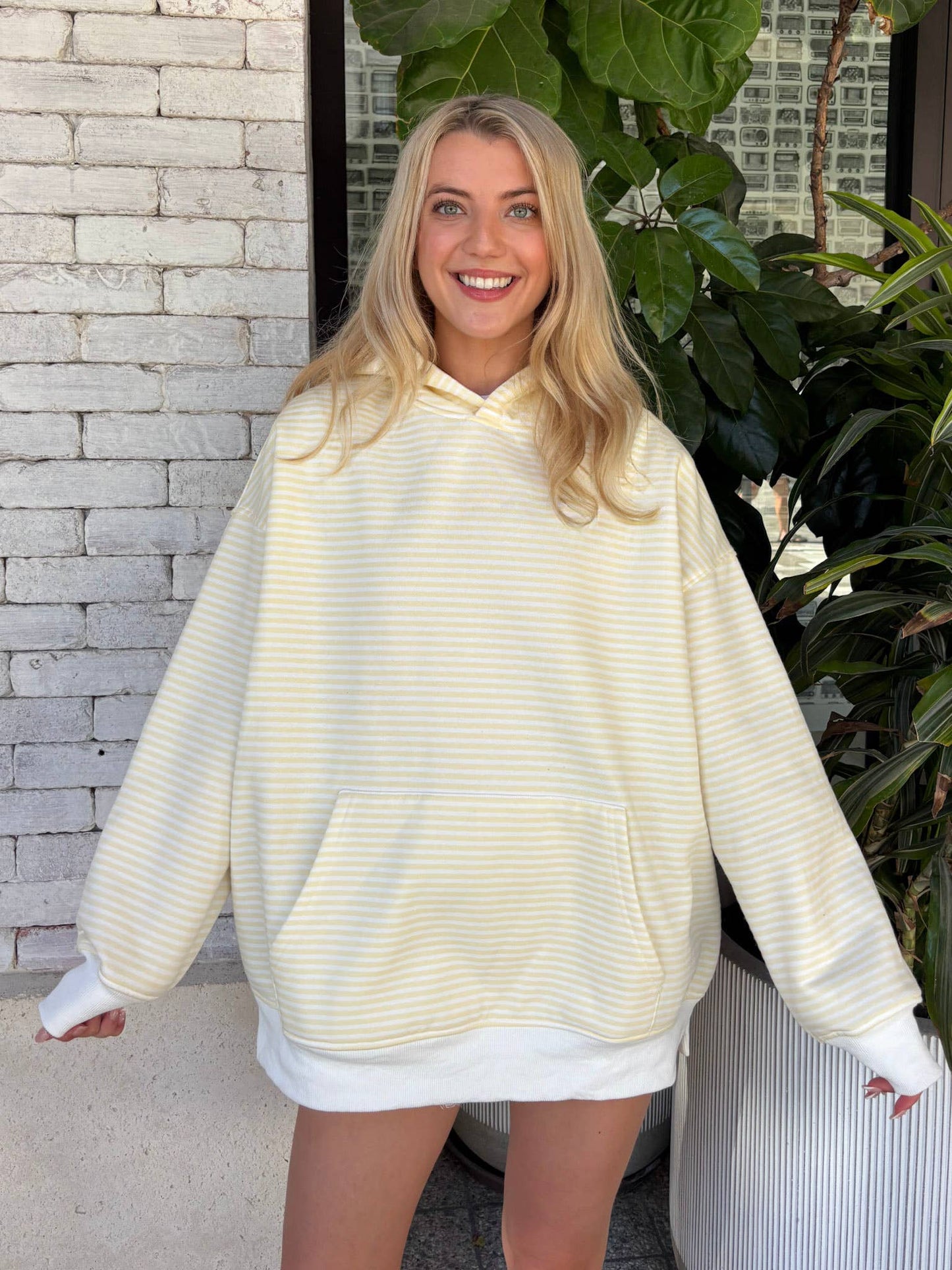 Baby Yellow Striped Hoodie