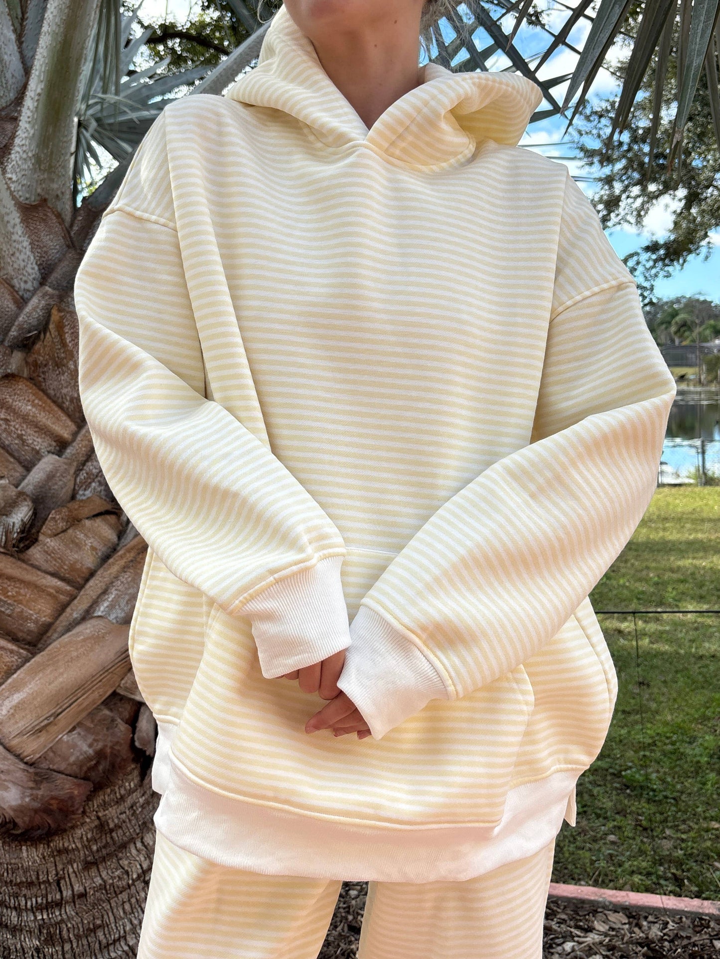 Baby Yellow Striped Hoodie