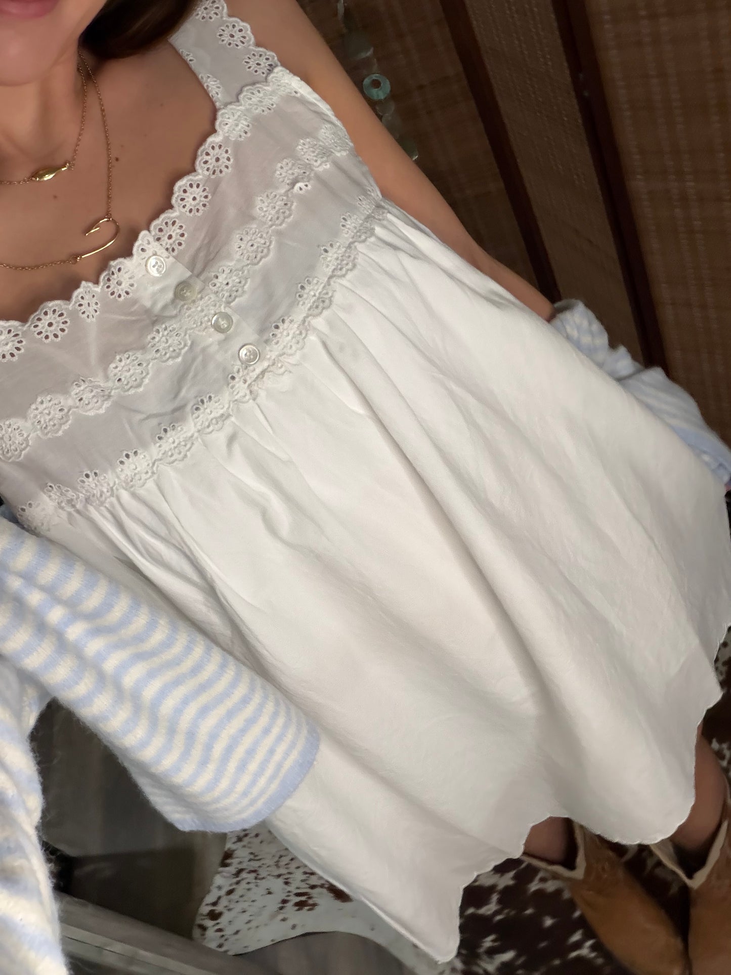 Cotton Tunic Dress - White