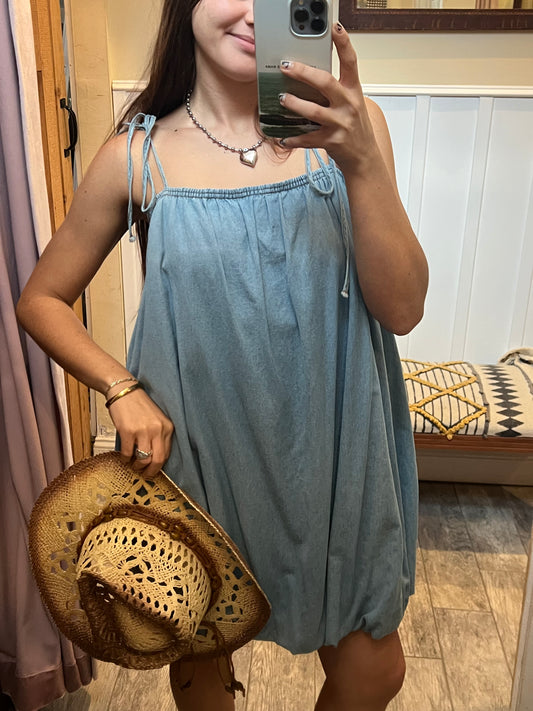 Denim Bubble Dress - Gilli