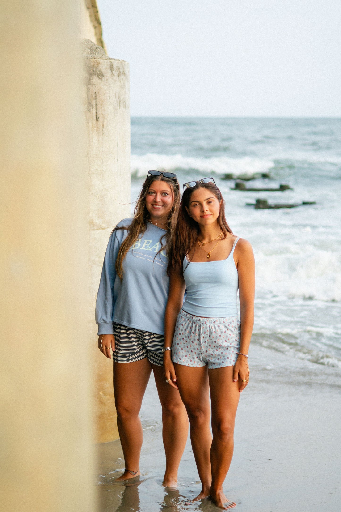 Soft Beach Print Sleep PJ Shorts