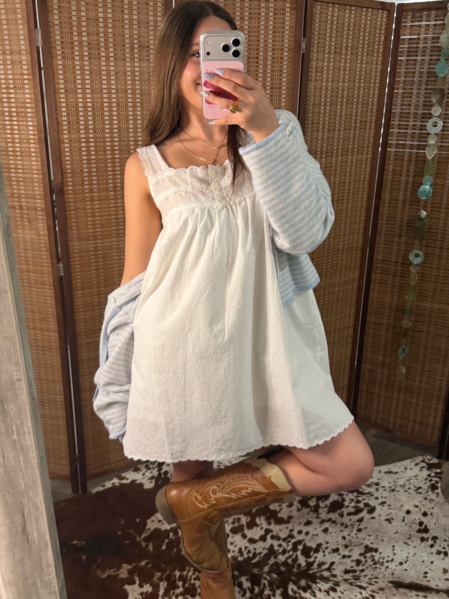 Cotton Tunic Dress - White