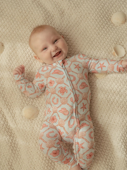 Coastal Cowgirl Bamboo Zip Romper