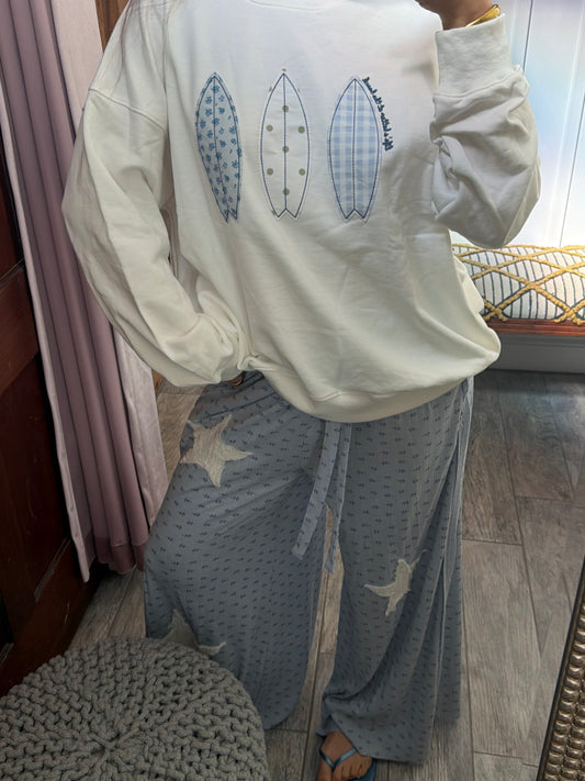Star Patch Lounge Pants - Blue